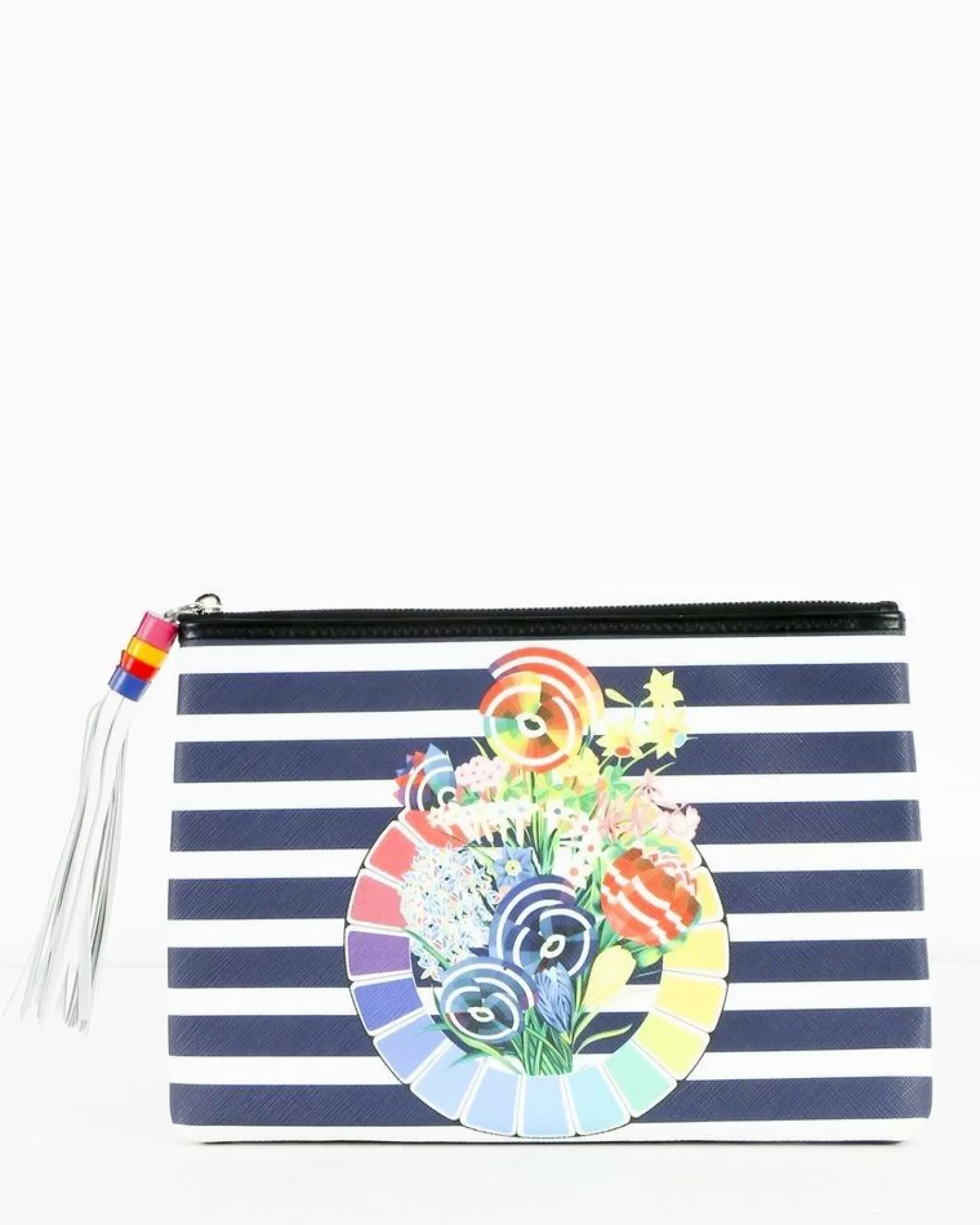 La Piscine Paris Pochette e rayée à motif coloré Mary Katrantzou Bleu Discount