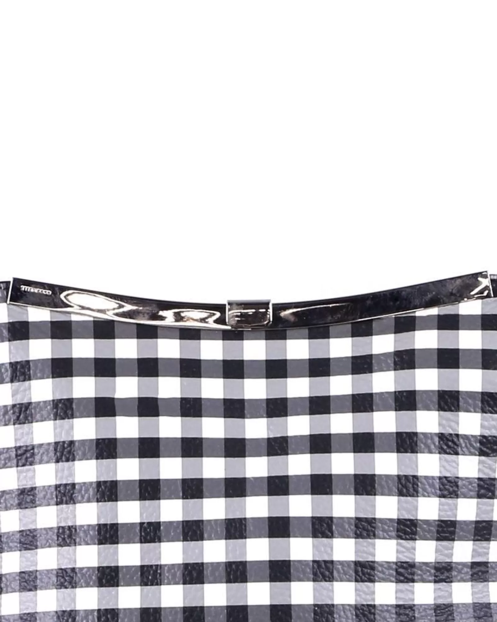 La Piscine Paris Pochette géométrique en cuir bicolore à carreaux Coccinelle Gris Fashion
