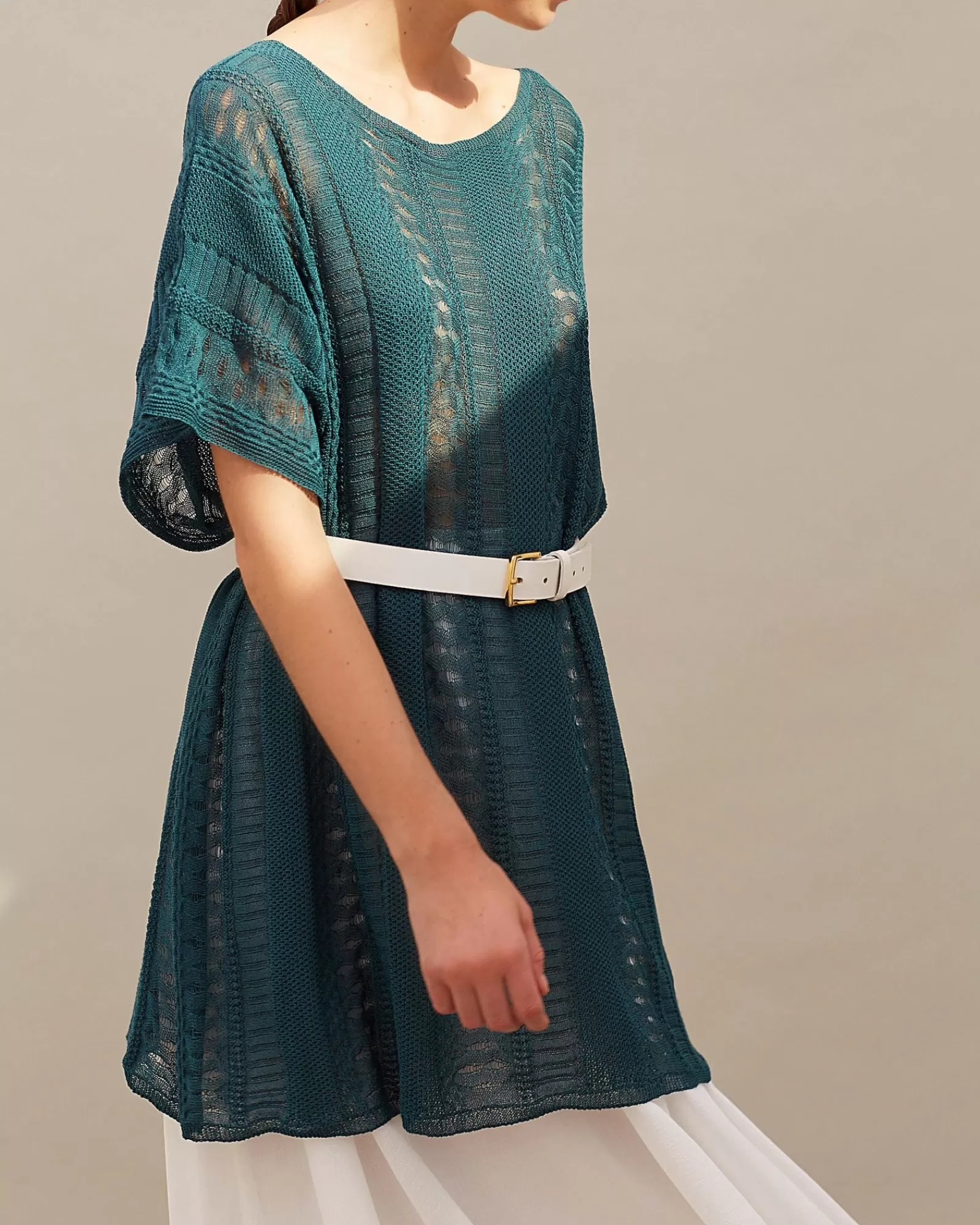 La Piscine Paris Poncho en maille e Chacok Vert Fashion