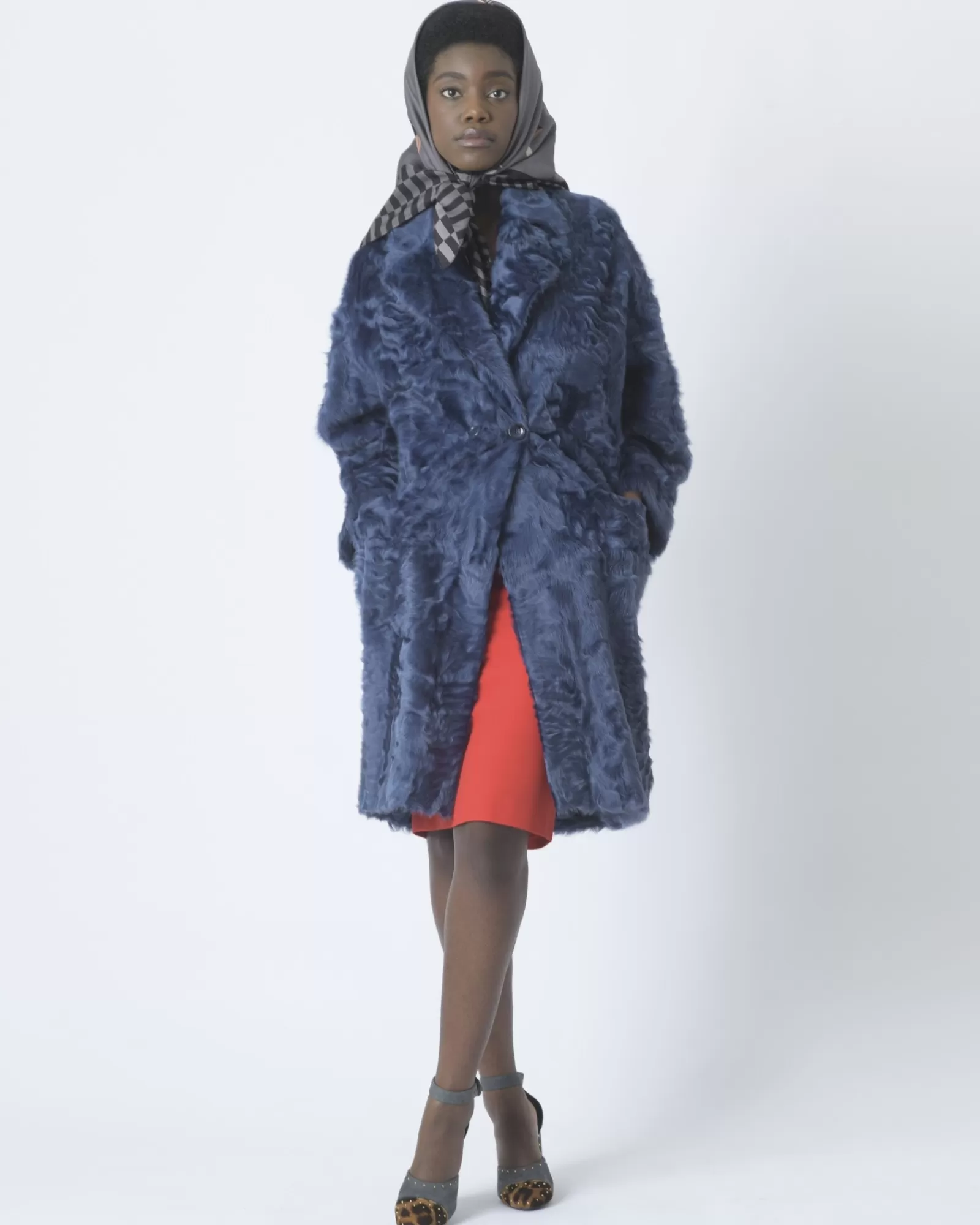 La Piscine Paris Pull à col fourrure Elisabetta Franchi Bleu Fashion