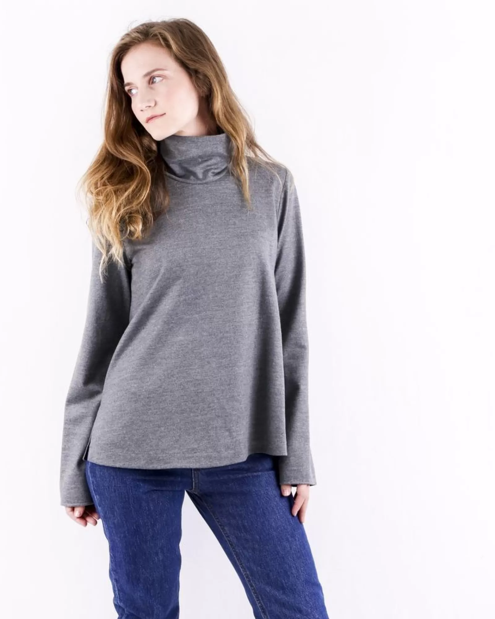 La Piscine Paris Pull à col roulé en laine vierge e Forte Forte Gris Online