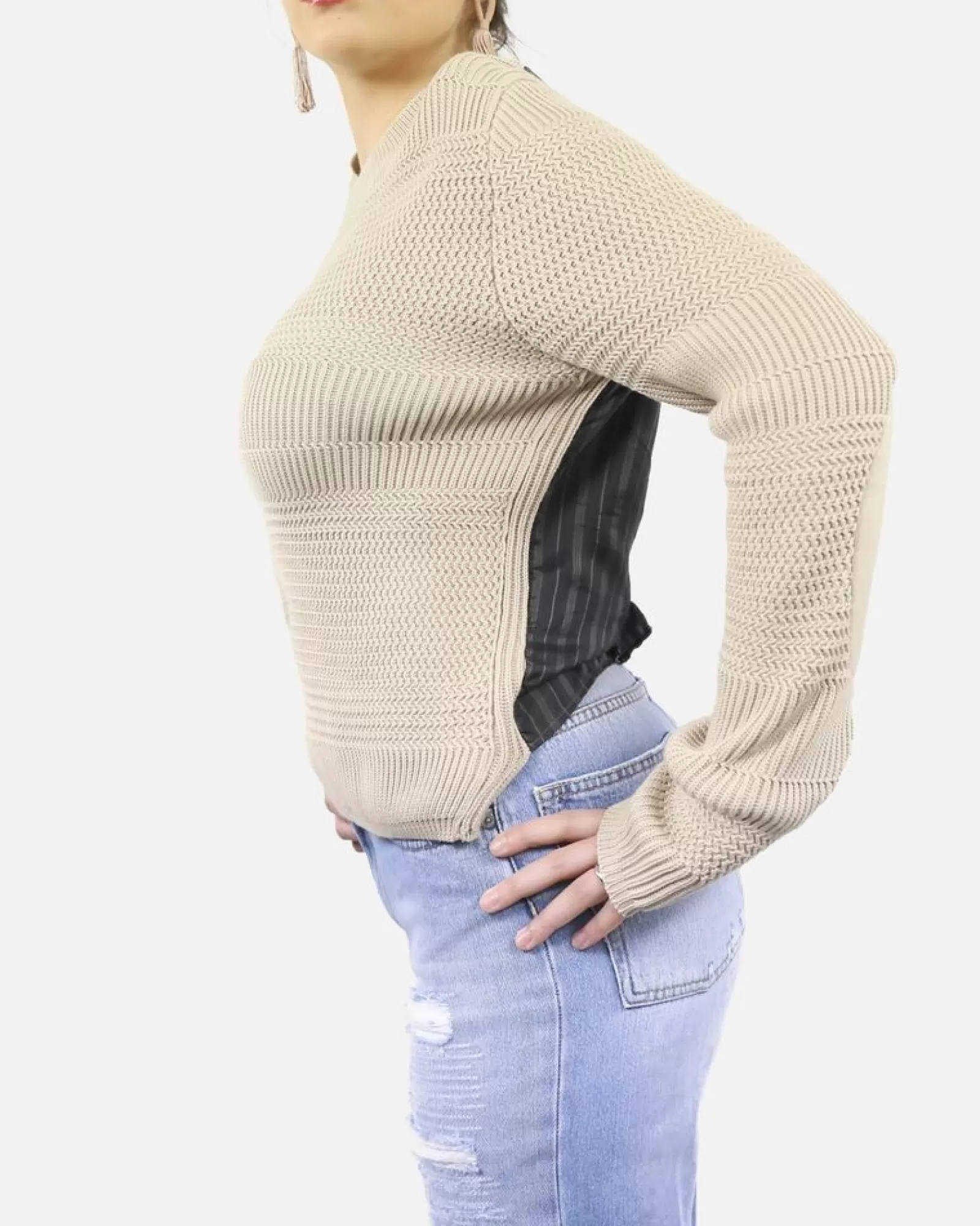 La Piscine Paris Pull dos veston Maison Margiela Beige Hot