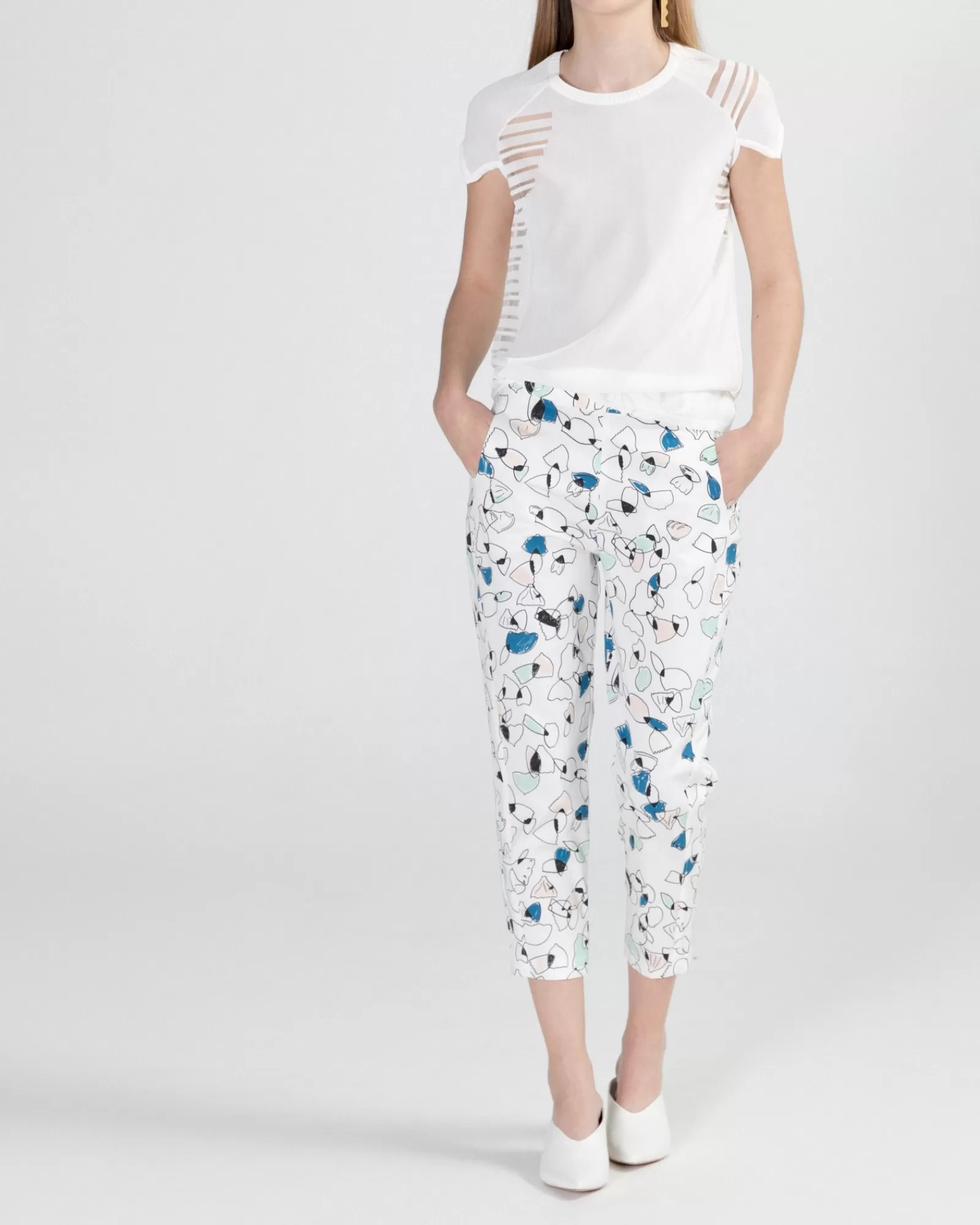 La Piscine Paris Pull en maille fine ajourée Chacok Blanc Sale