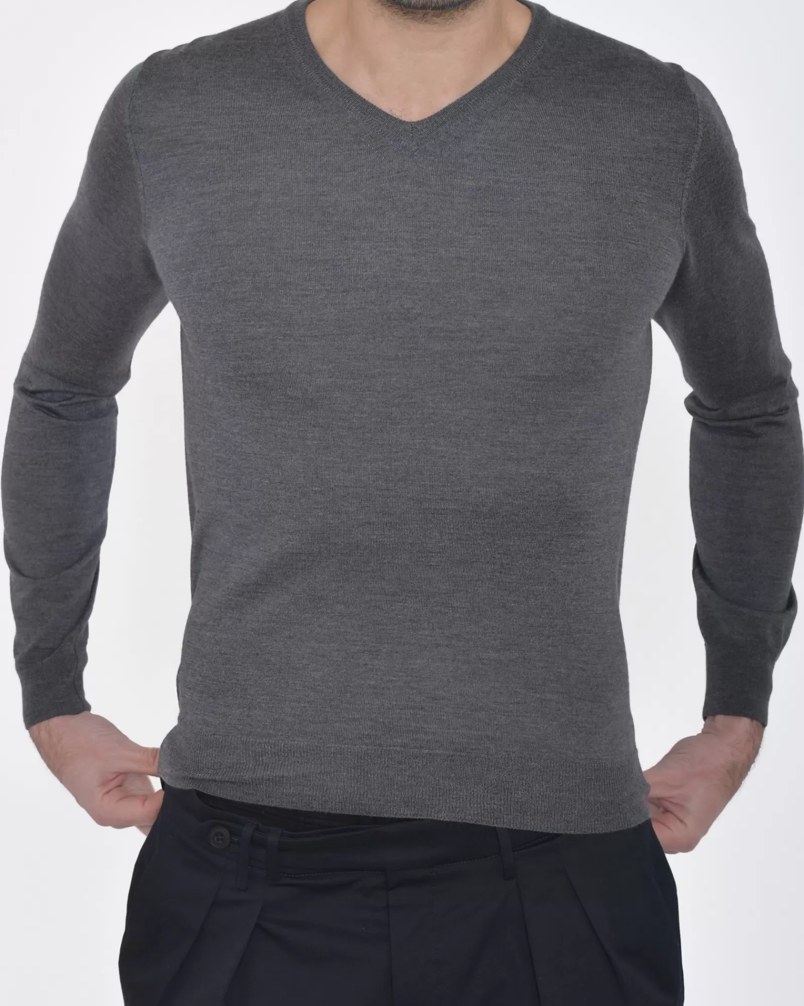 La Piscine Paris Pull col V Vneck Gris Flash Sale