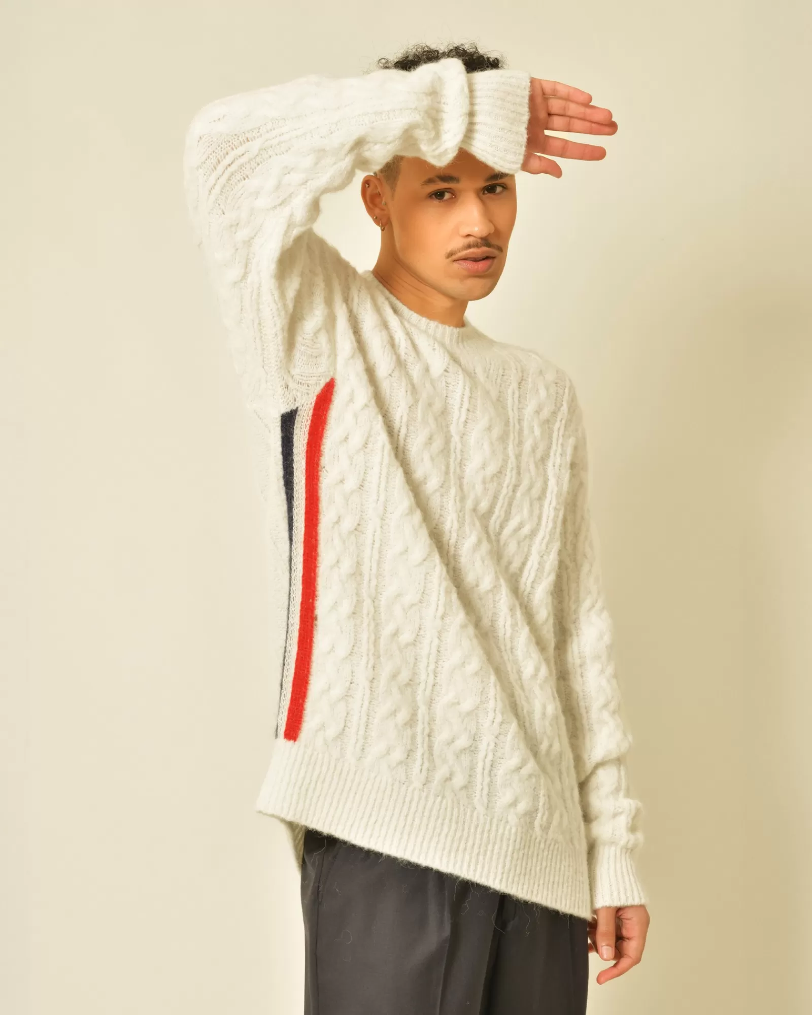La Piscine Paris Pull en alpaga et laine mélangée Moncler Blanc Shop