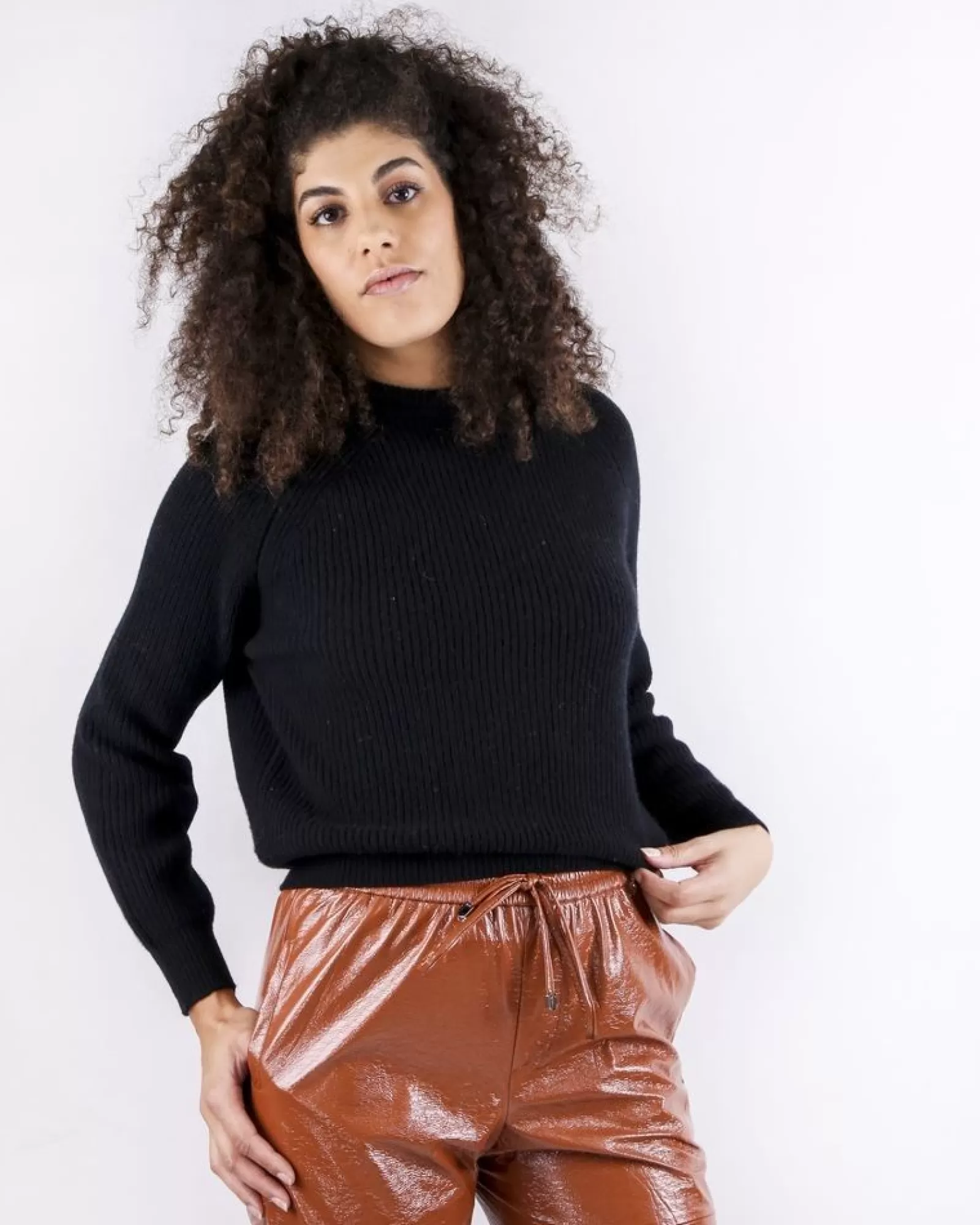 La Piscine Paris Pull en cachemire à motif tressé Forte Forte Noir Cheap