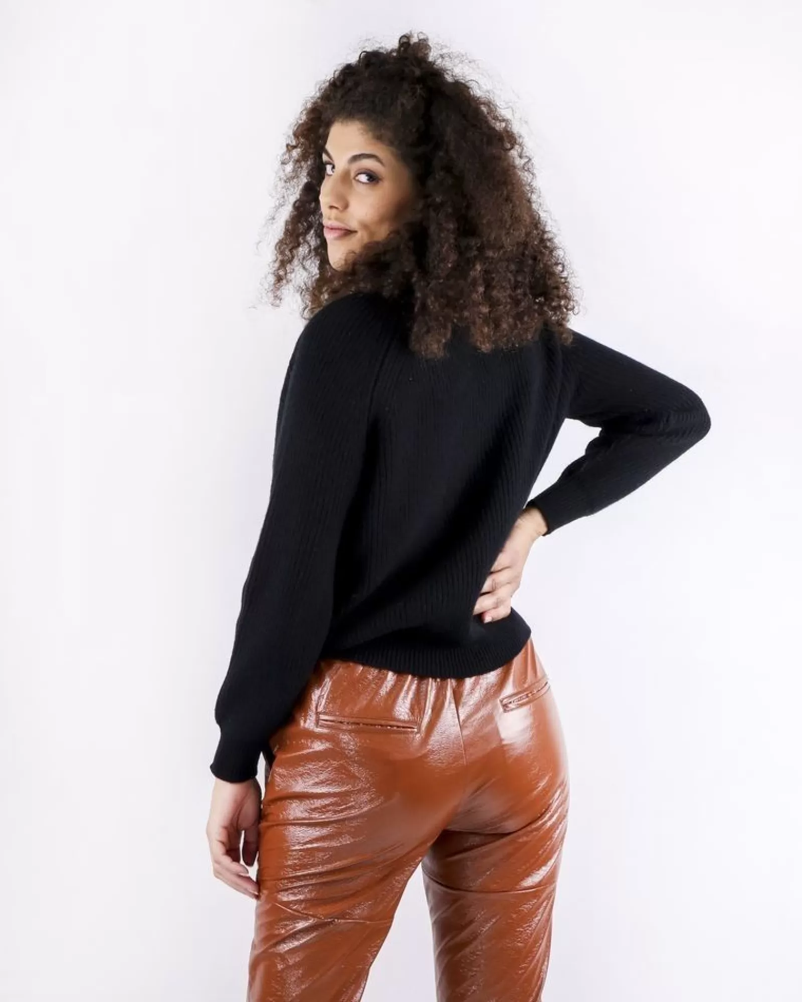 La Piscine Paris Pull en cachemire à motif tressé Forte Forte Noir Cheap