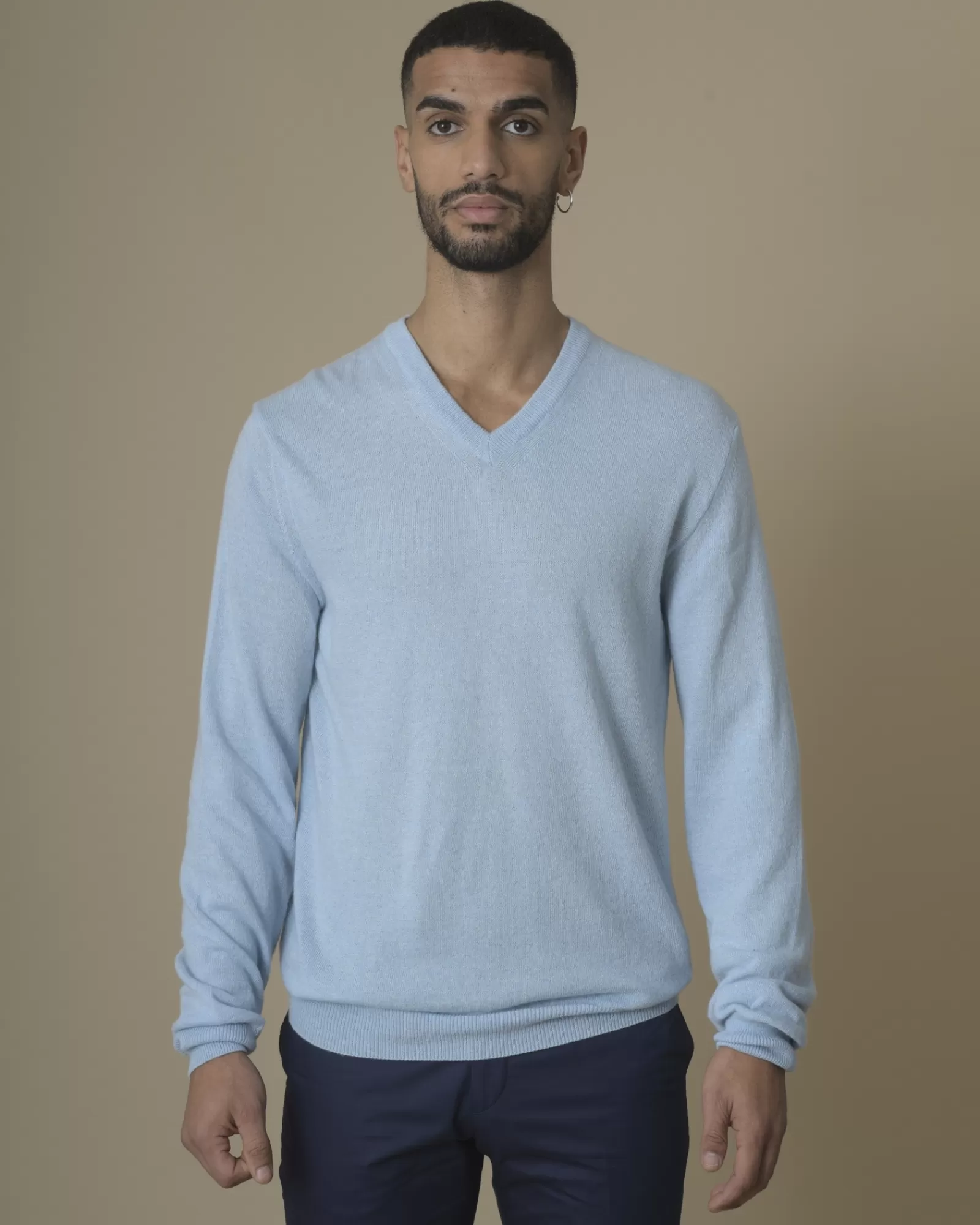 La Piscine Paris Pull en cachemire col V Casheart Bleu Sale