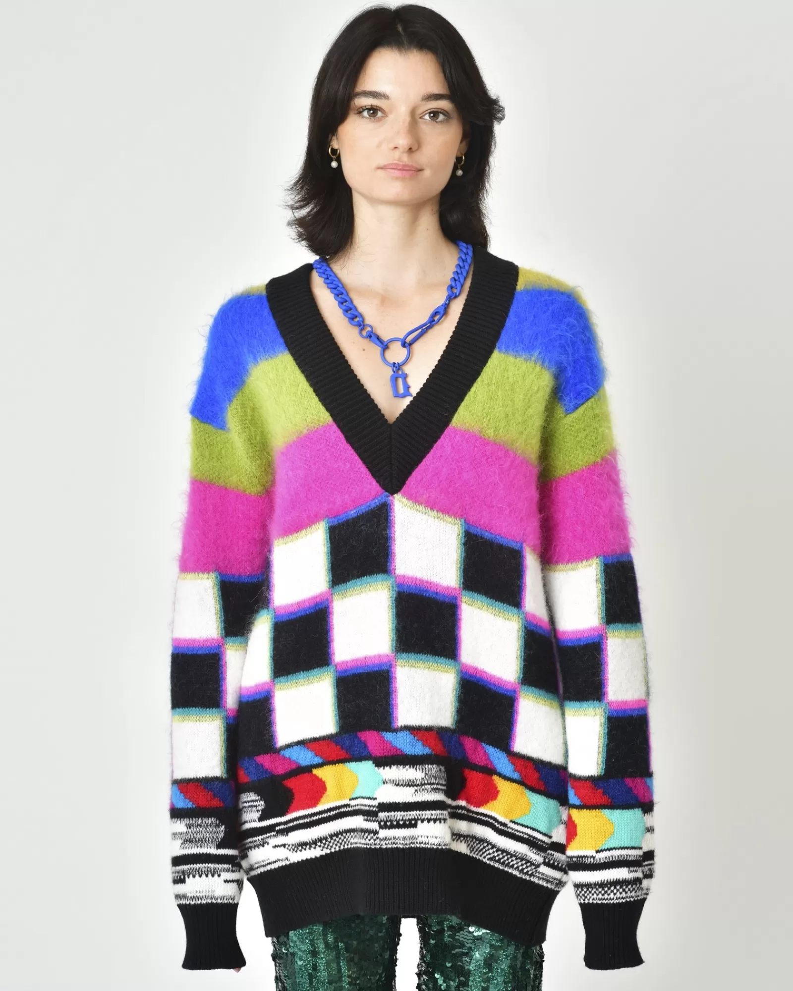 La Piscine Paris Pull en cachemire mélangé Dolce & Gabbana Multicolore Cheap