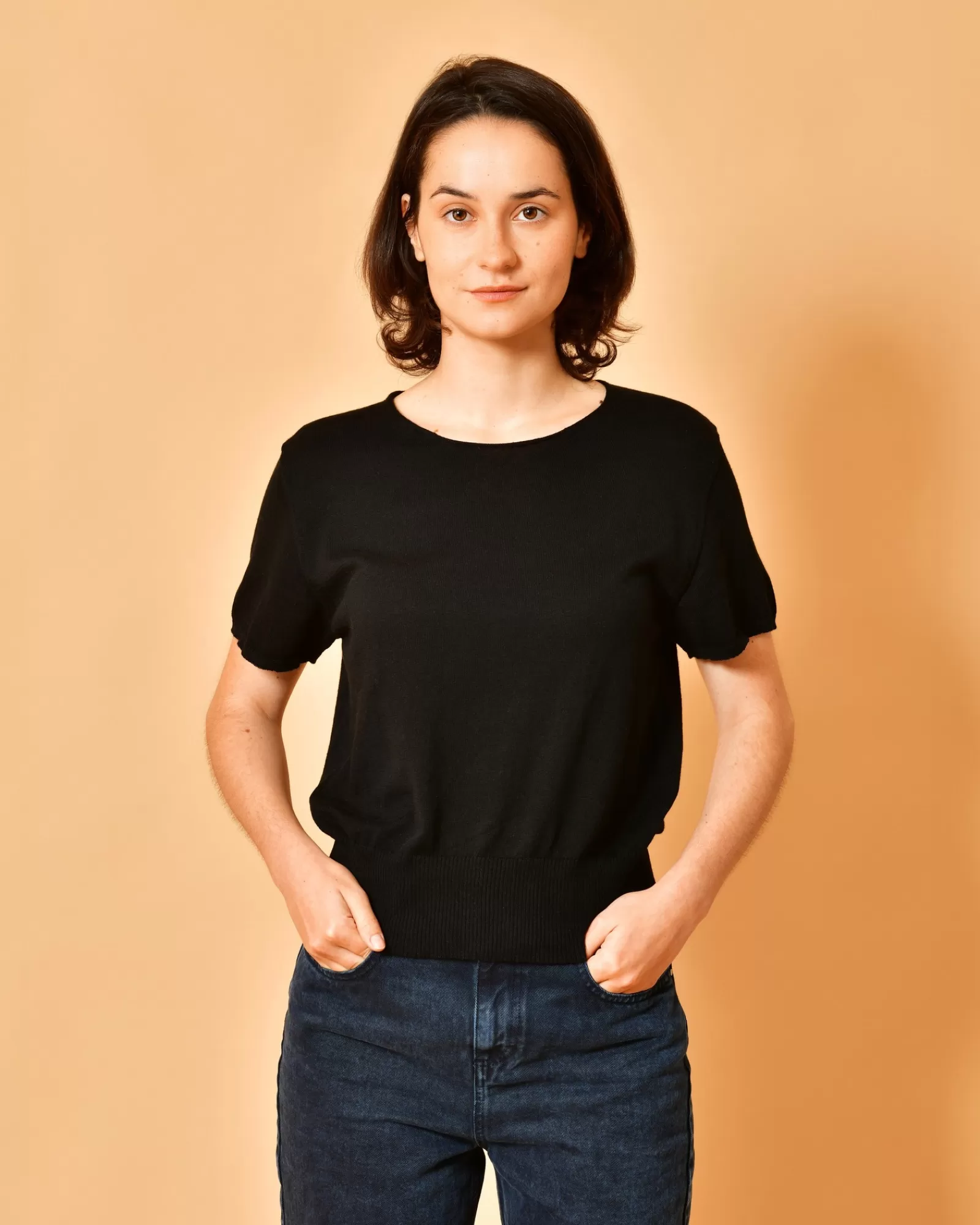 La Piscine Paris Pull en coton à manches courtes Emma White Online
