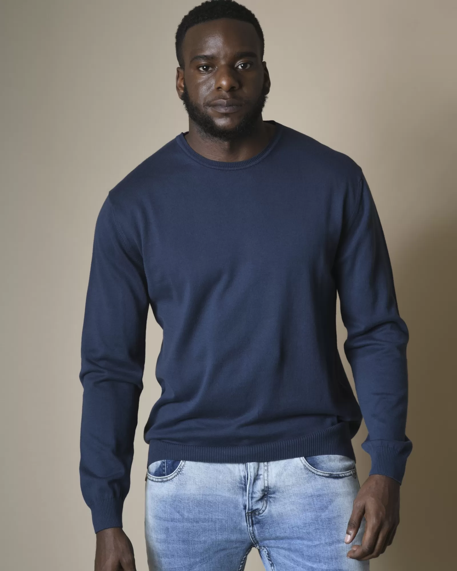 La Piscine Paris Pull en coton à empiècements Daniele Fiesoli Bleu Online
