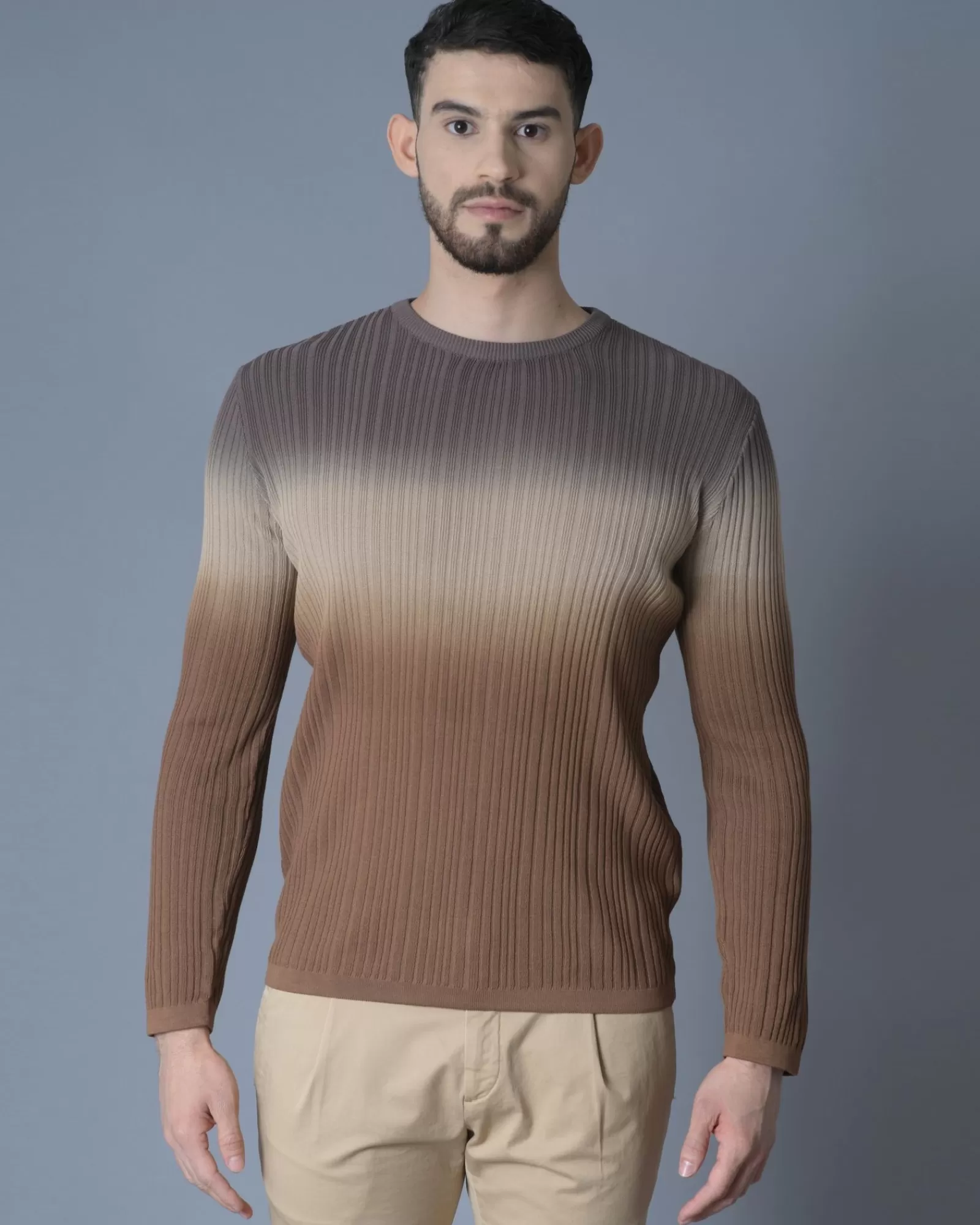 La Piscine Paris Pull en coton effet dégradé Daniele Fiesoli Marron Flash Sale