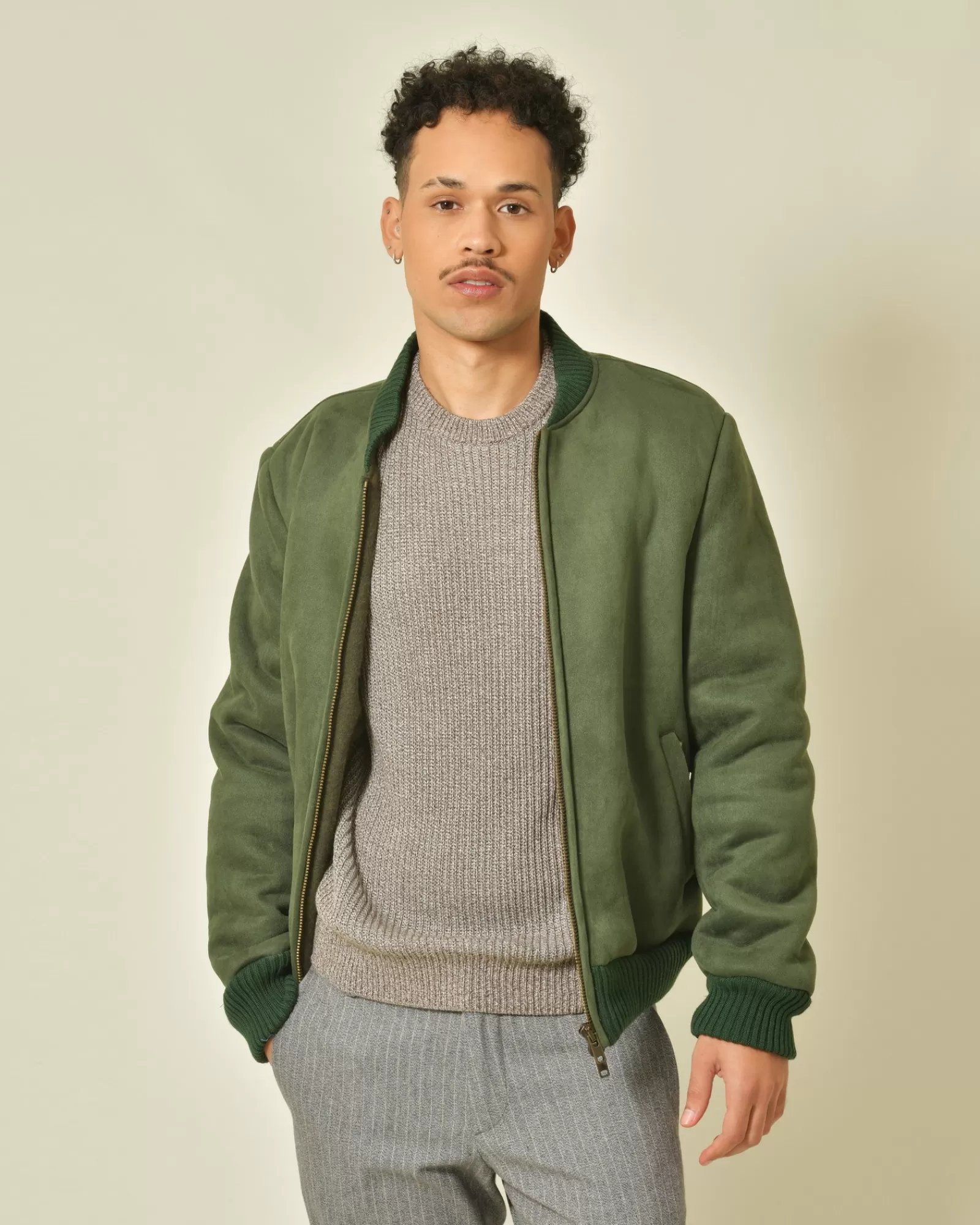 La Piscine Paris Pull en coton et gris Vneck Marron Outlet