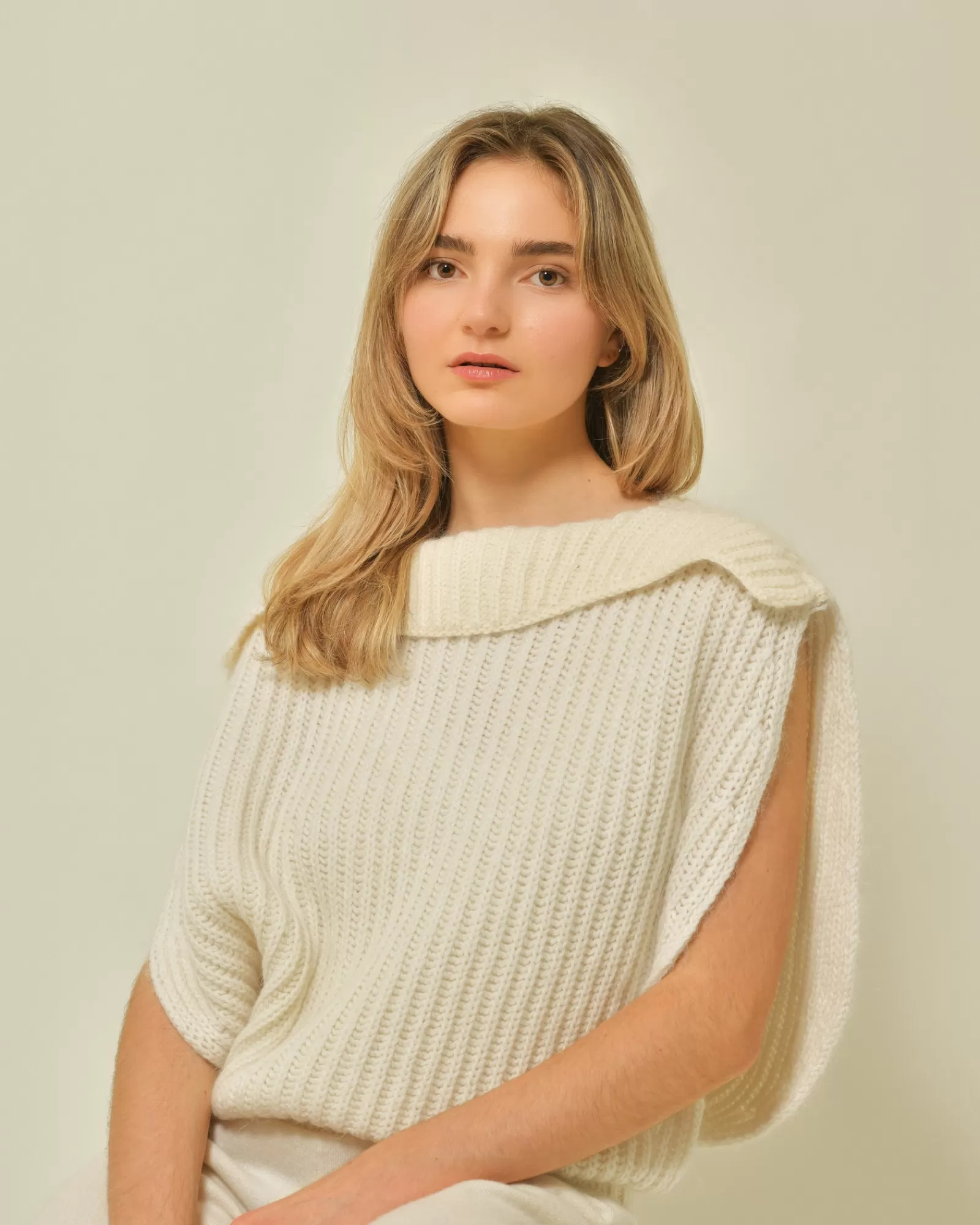 La Piscine Paris Pull en laine et cachemire mélangé Fabiana Filippi Beige Discount