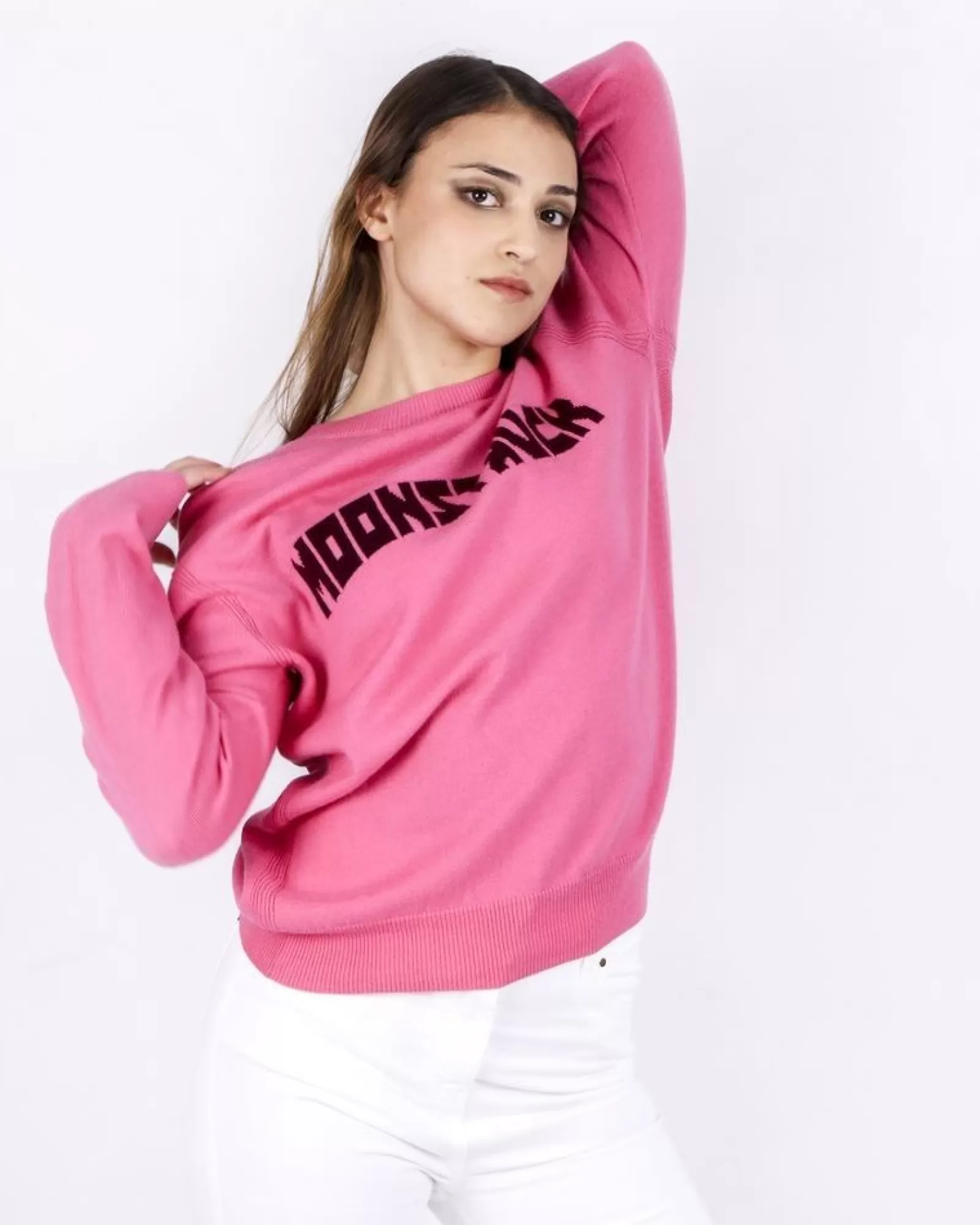 La Piscine Paris Pull en laine à inscription Isabelle Blanche Rose Cheap