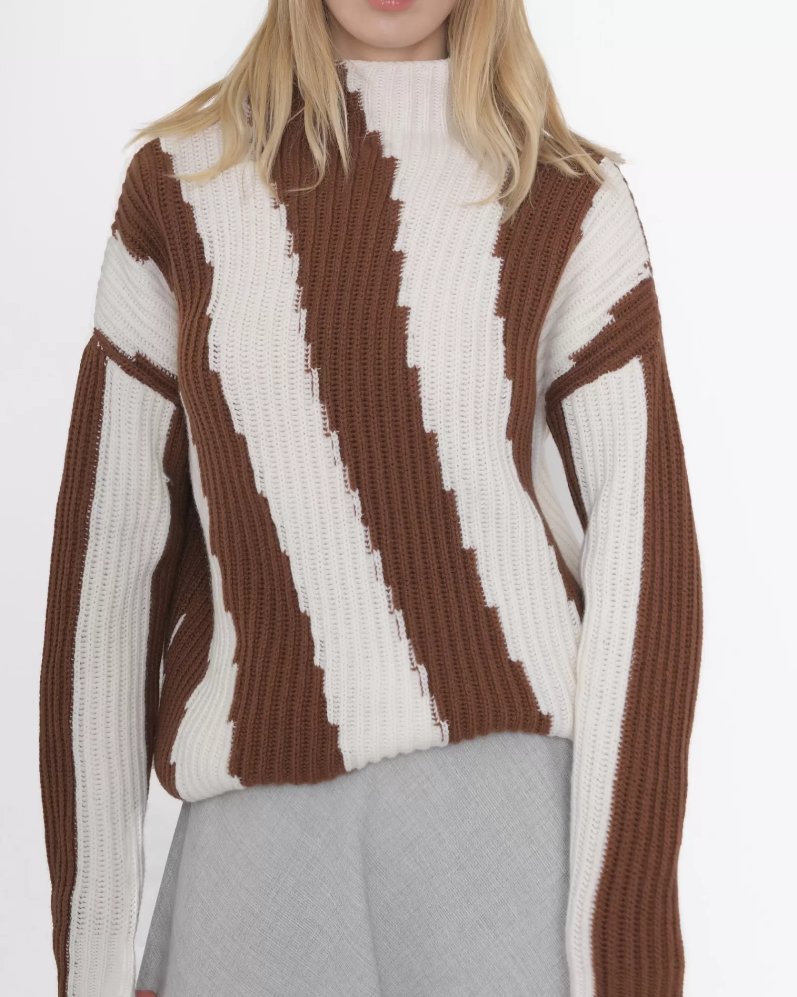 La Piscine Paris Pull en laine Tela Marron Fashion
