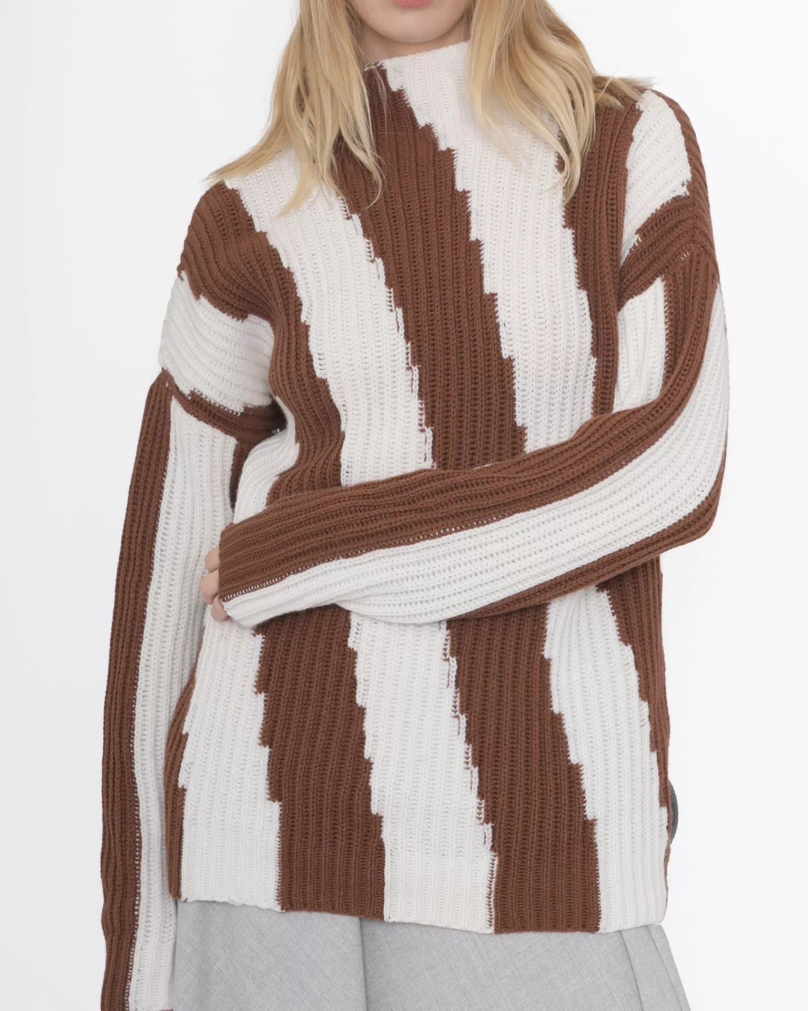 La Piscine Paris Pull en laine Tela Marron Fashion