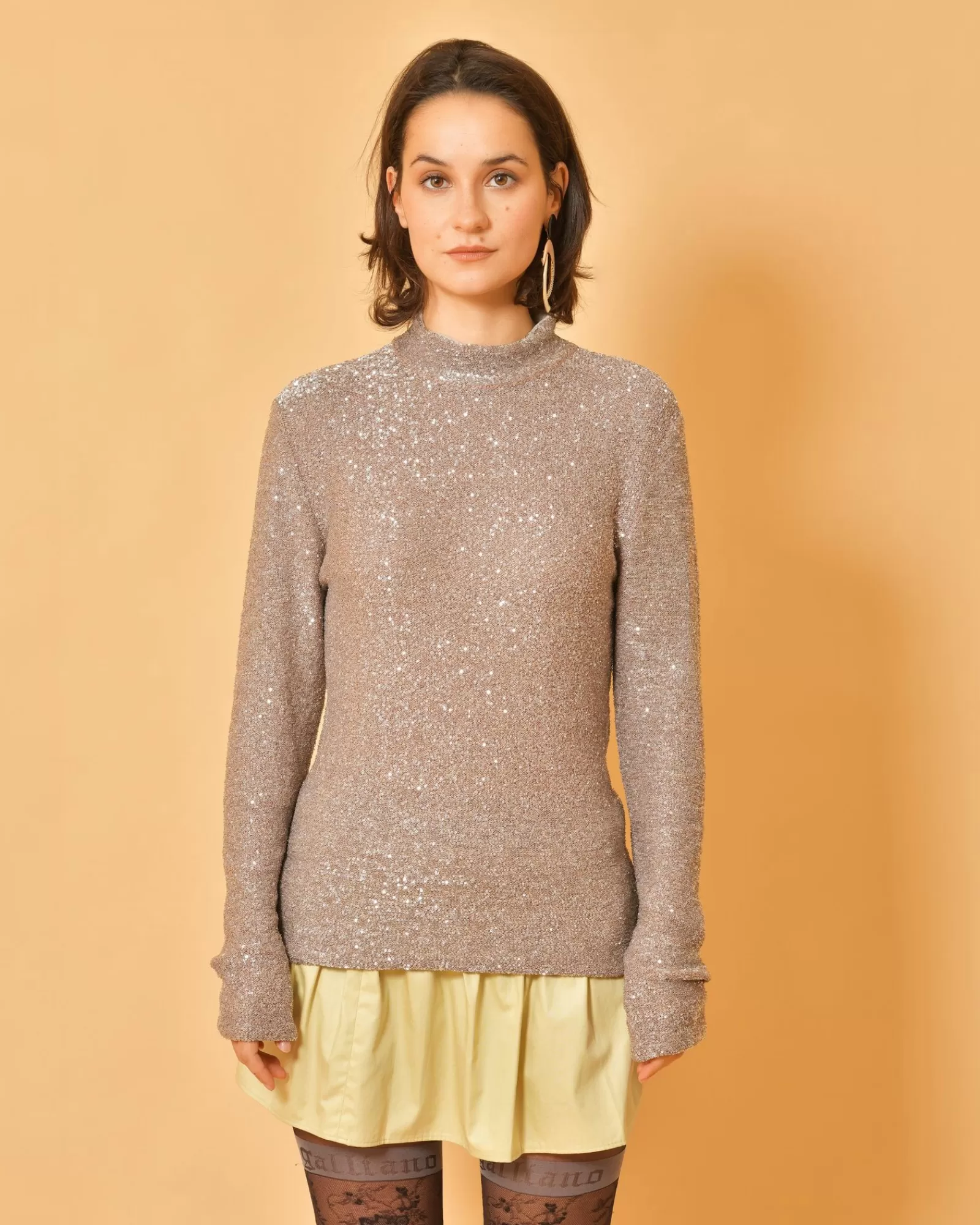 La Piscine Paris Pull en maille à paillettes Fabiana Filippi Rose Cheap