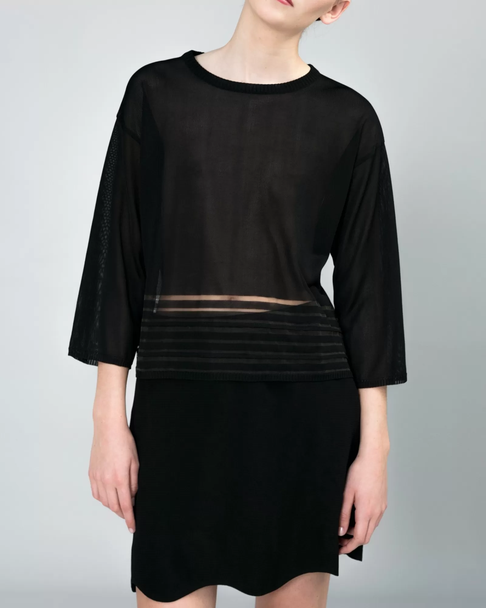 La Piscine Paris Pull en maille fine e Chacok Noir Sale