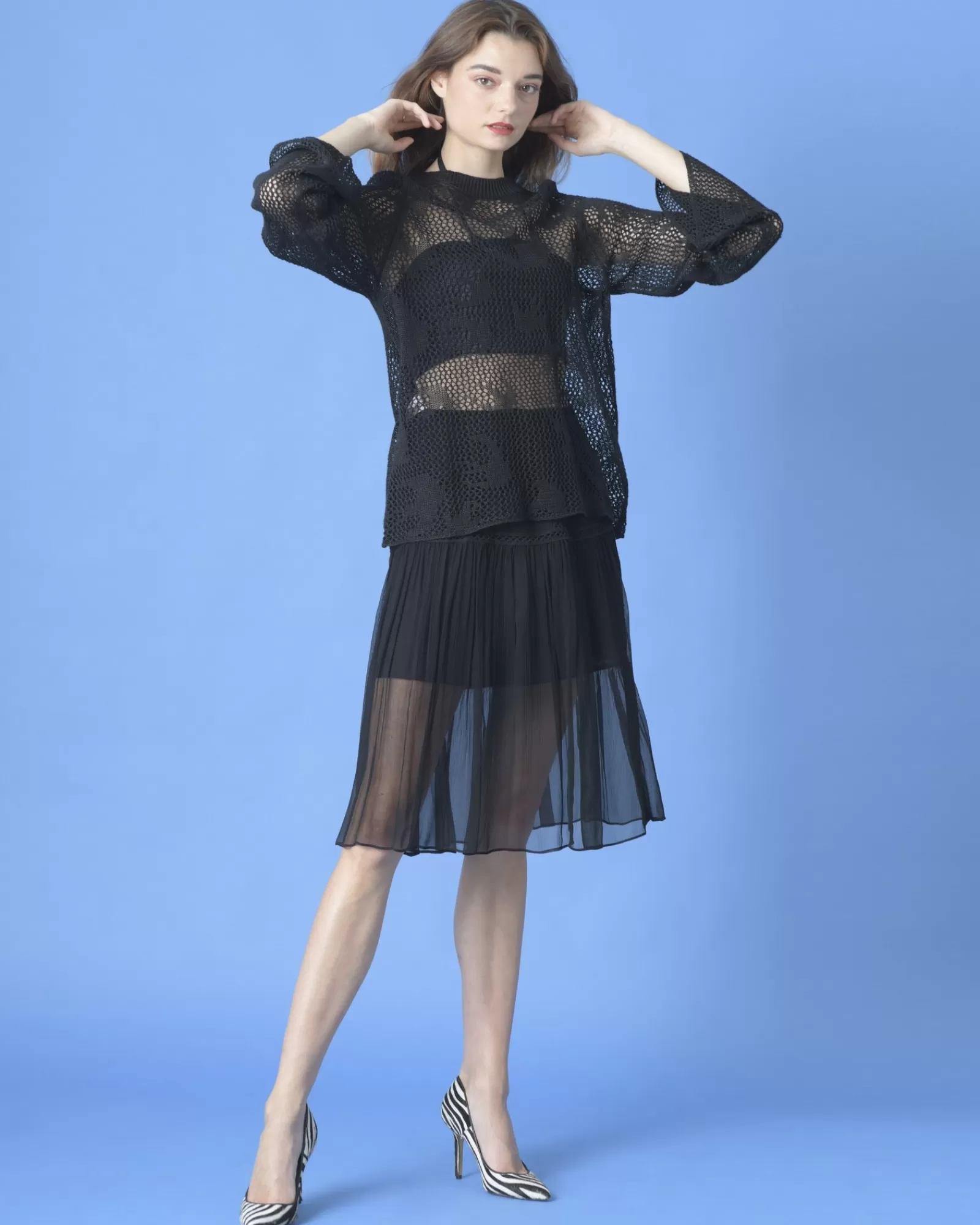 La Piscine Paris Pull en tricot Alexander McQueen Noir New