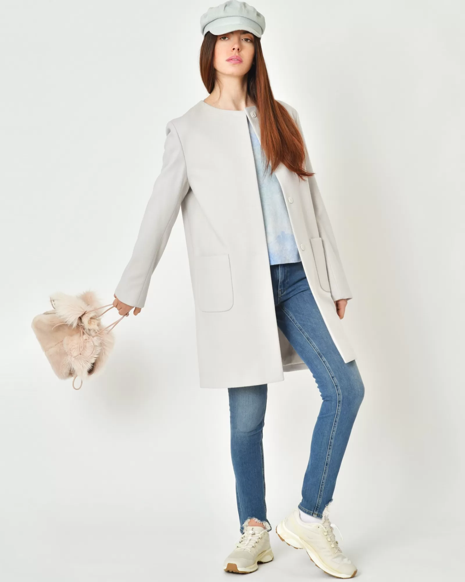 La Piscine Paris Pull en viscose et laine à imprimé Hira Bleu Cheap
