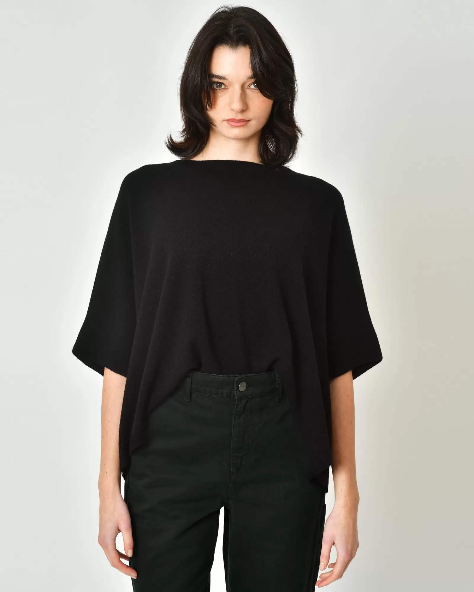 La Piscine Paris Pull en viscose et laine e Hira Noir New