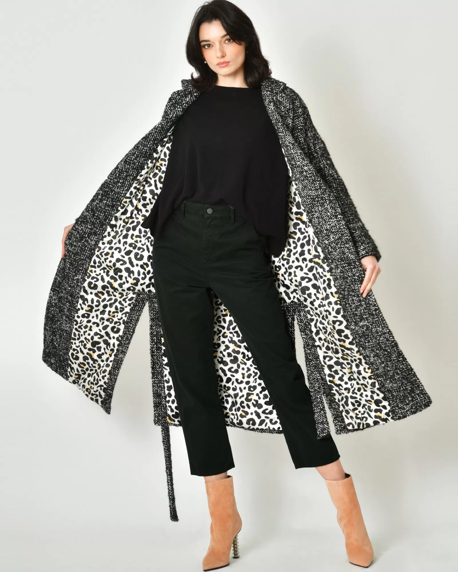 La Piscine Paris Pull en viscose et laine e Hira Noir New