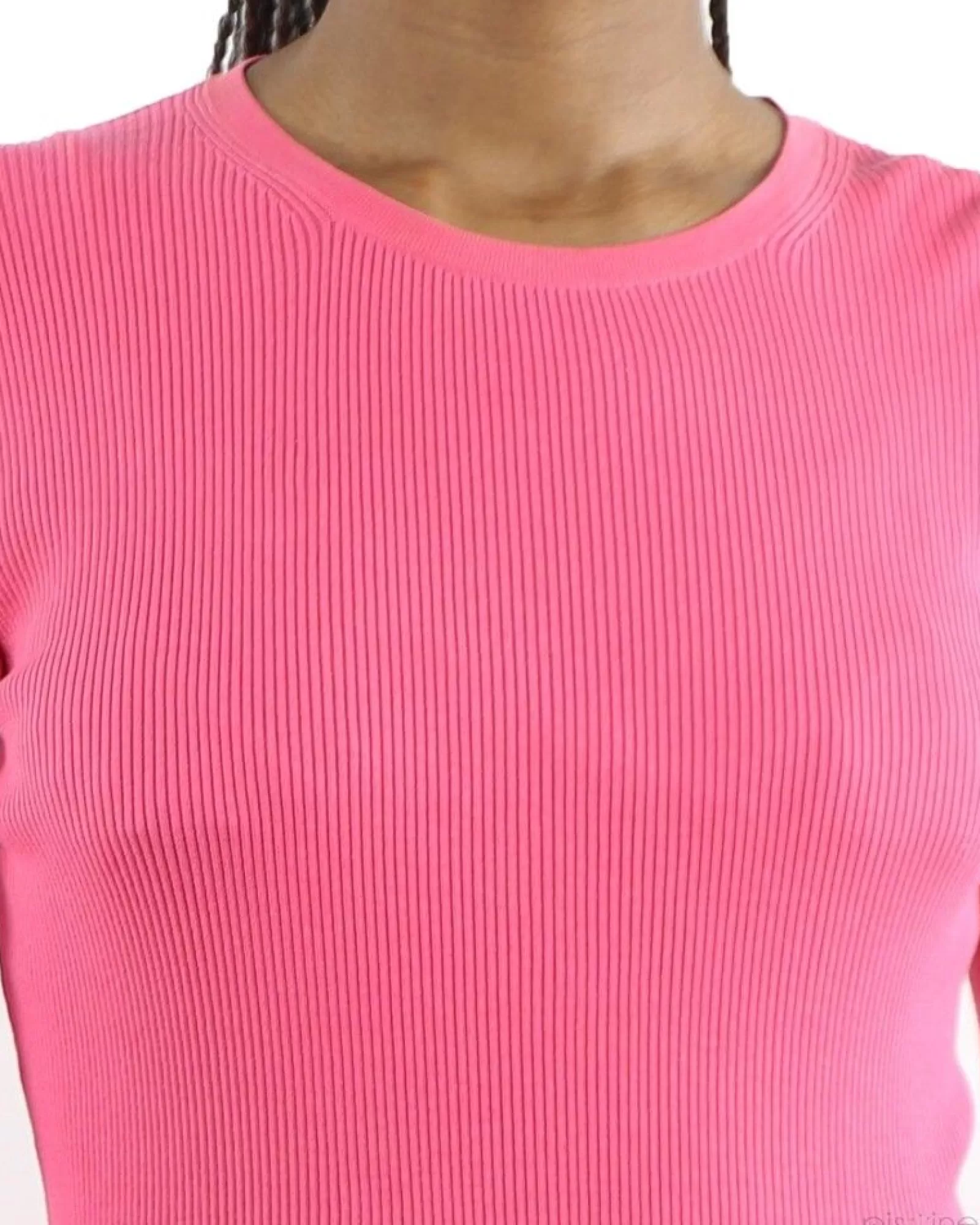La Piscine Paris Pull fin côtelé en coton Michael Kors Rose Cheap