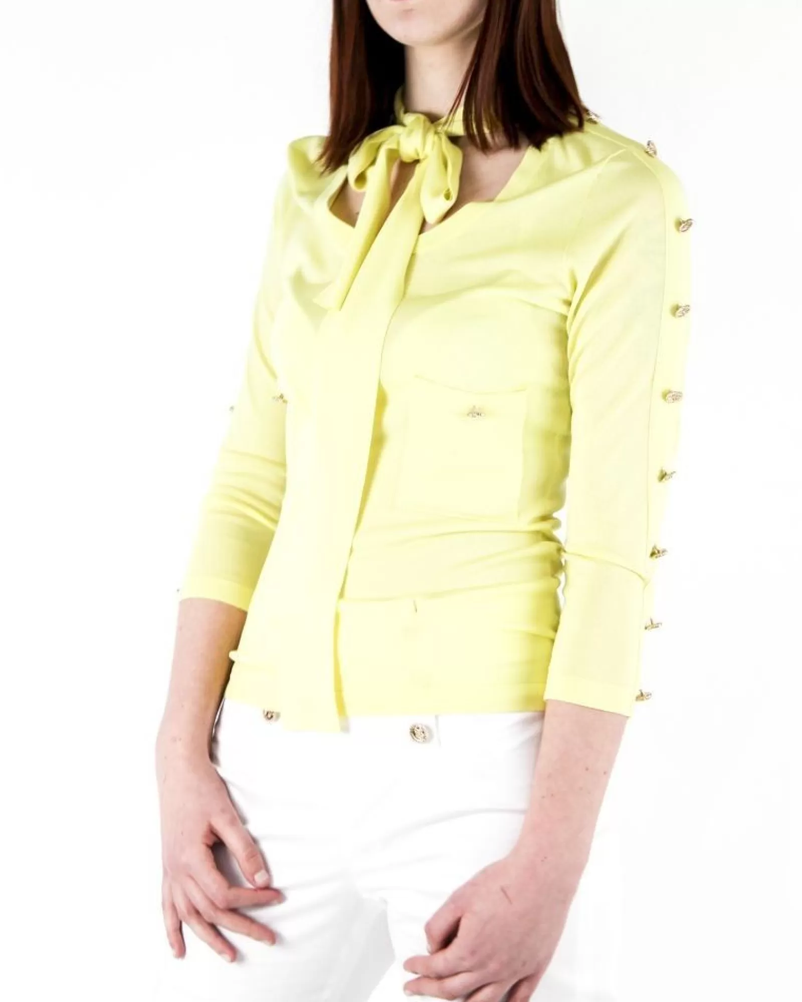 La Piscine Paris Pull à col fantaisie Edward Achour Jaune Clearance
