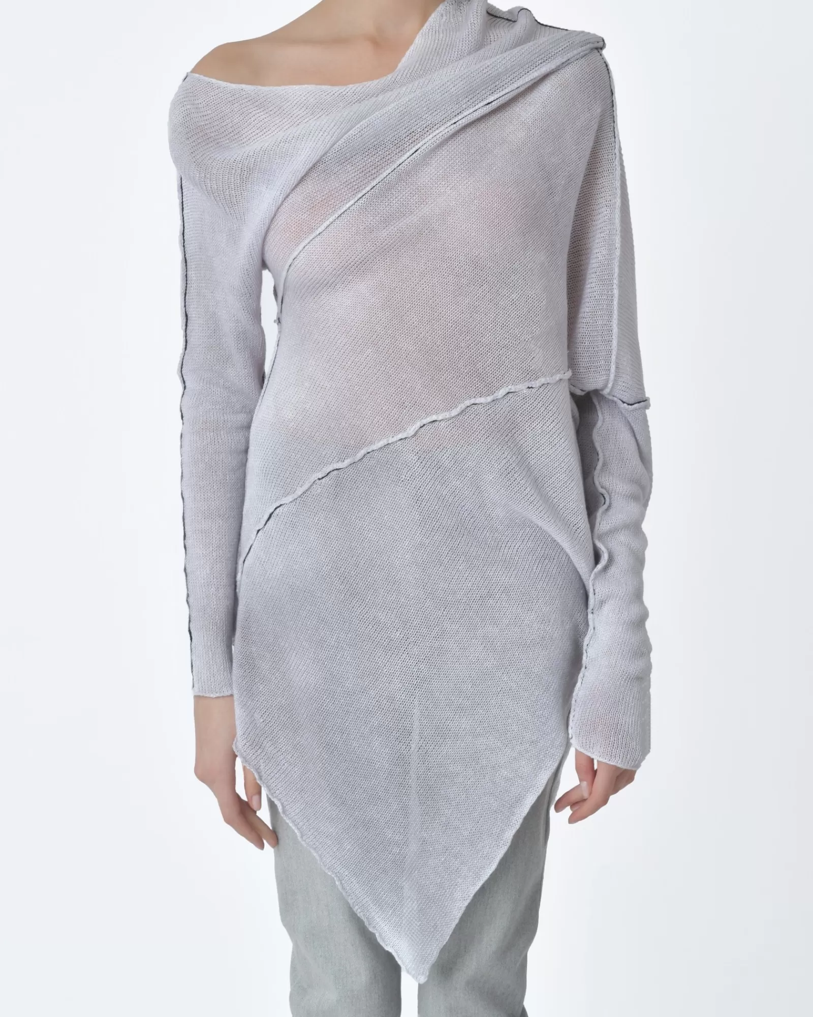 La Piscine Paris Pull long en laine Masnada Gris Flash Sale