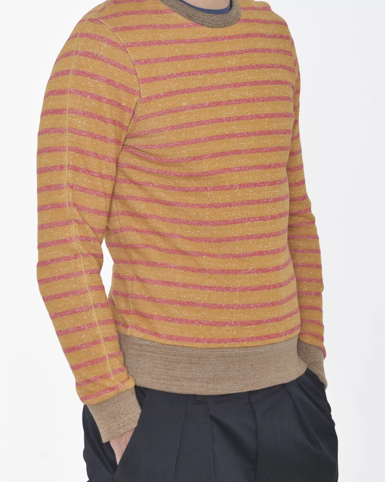 La Piscine Paris Pull moutarde rayures rouges Scotch & Soda Jaune Hot