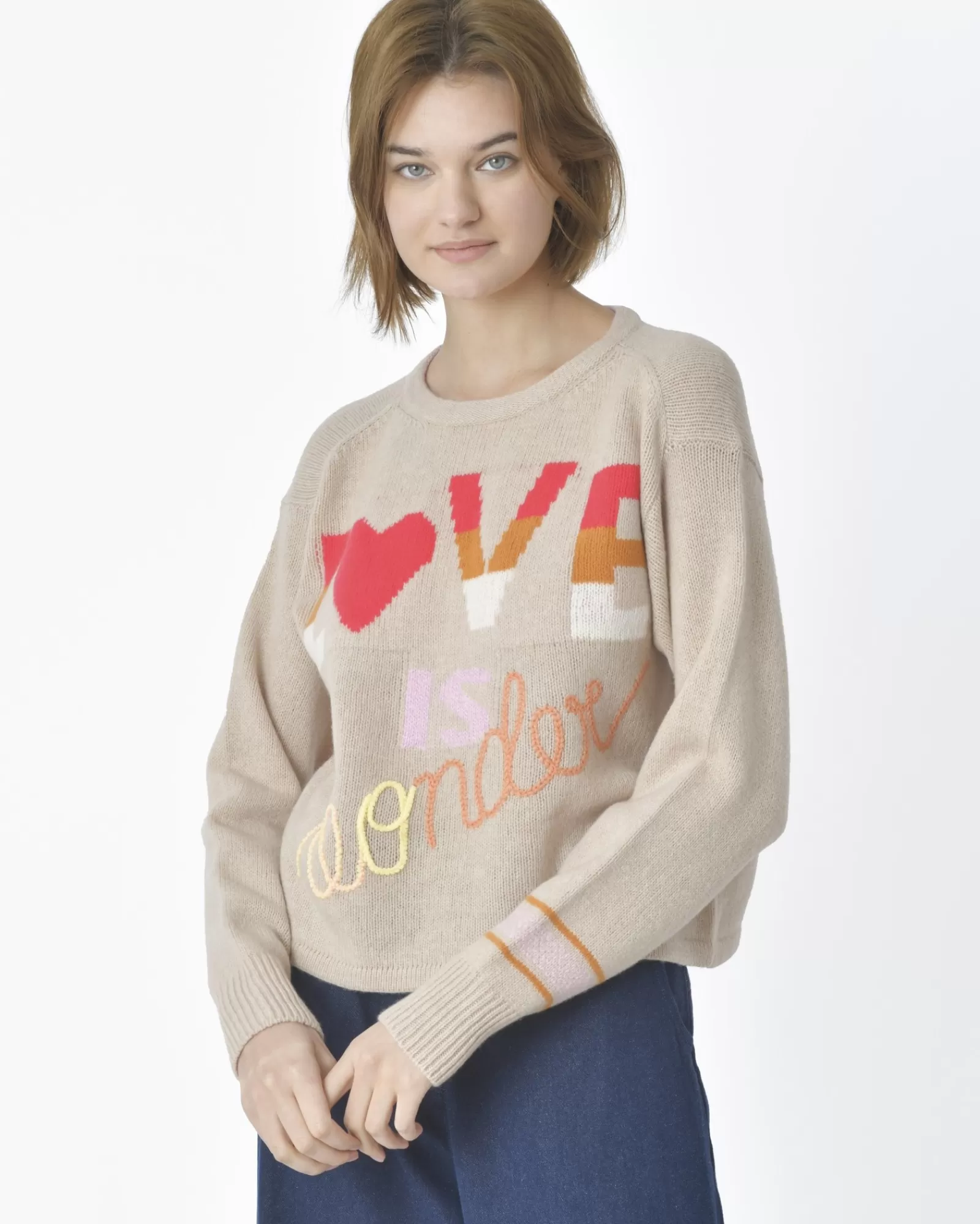 La Piscine Paris Pull-over "Love is wonder" Forte Forte Beige Store