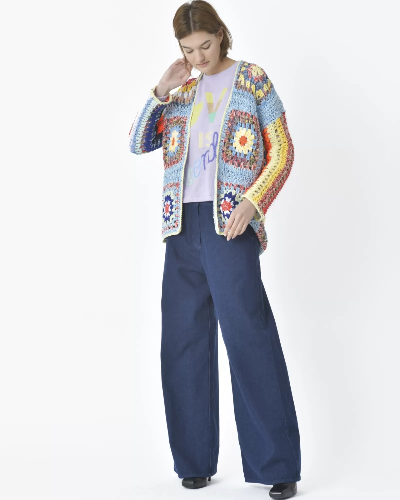 La Piscine Paris Pull-over "Love is wonder" Forte Forte Violet Clearance