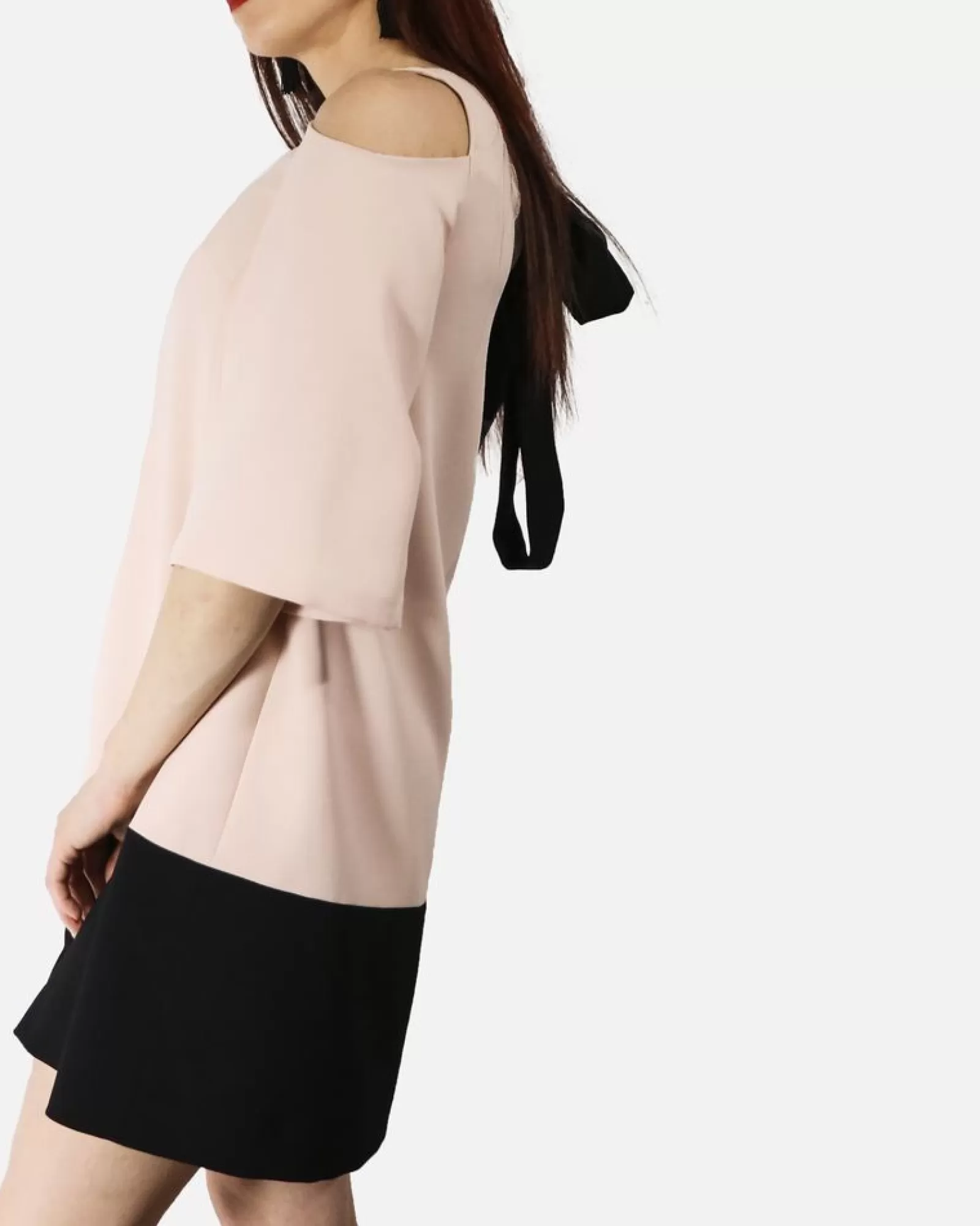 La Piscine Paris Robe bicolore épaules nue Edward Achour Rose Store
