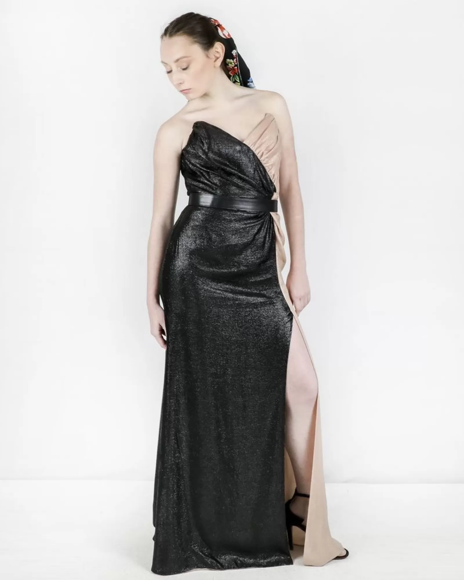 La Piscine Paris Robe bicolore SPACE SIMONA CORSELLINI Noir Best