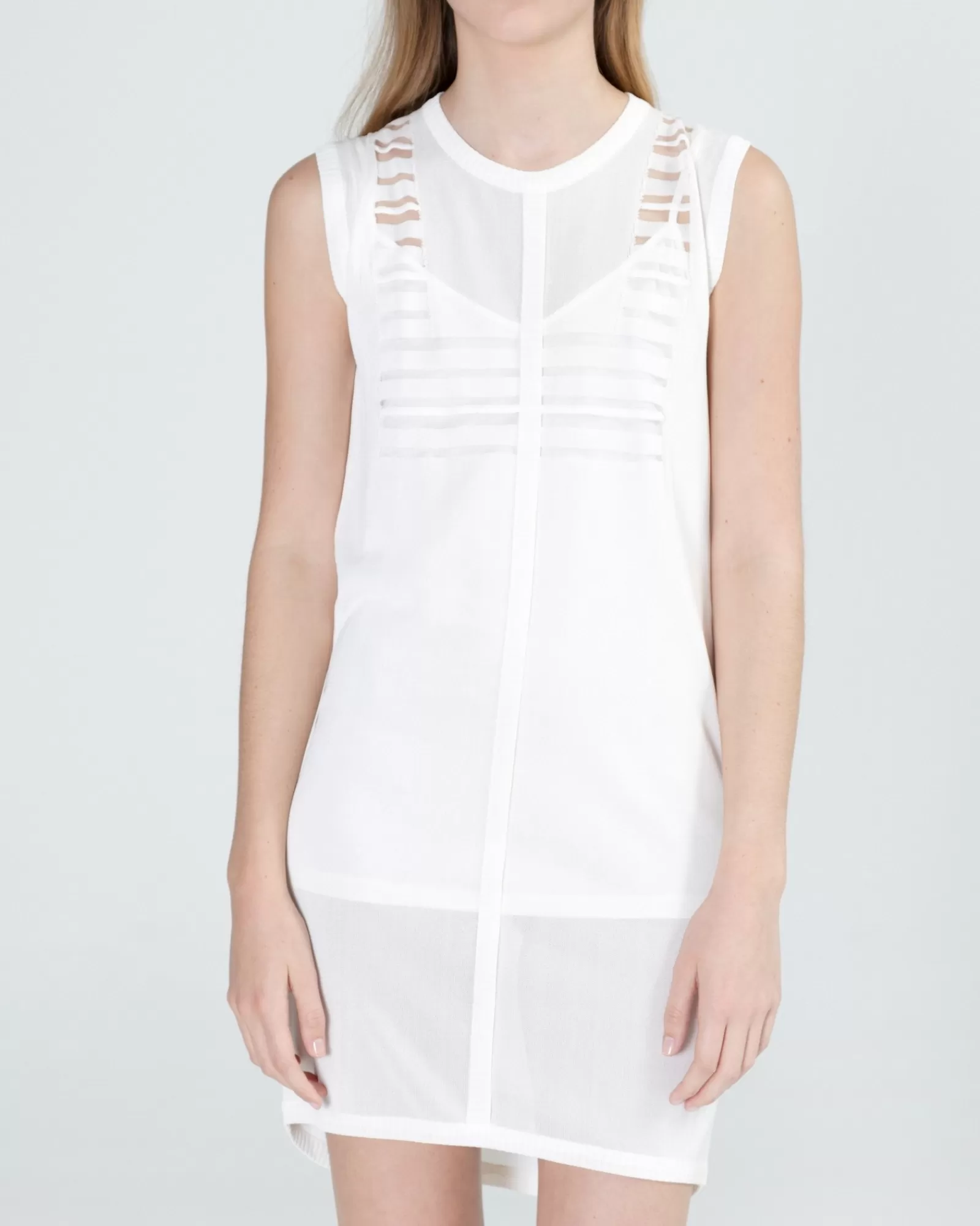 La Piscine Paris Robe he en maille fine ajourée Chacok Blanc Shop