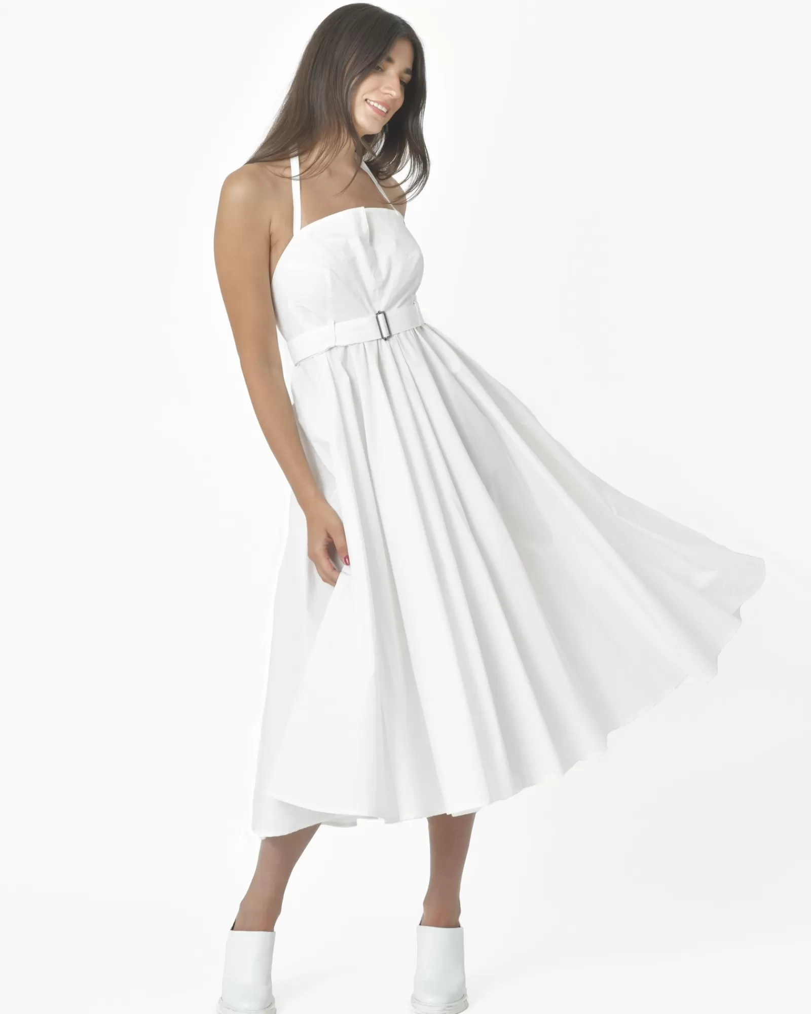 La Piscine Paris Robe bustier d’été en coton Virginia Bizzi Blanc Hot