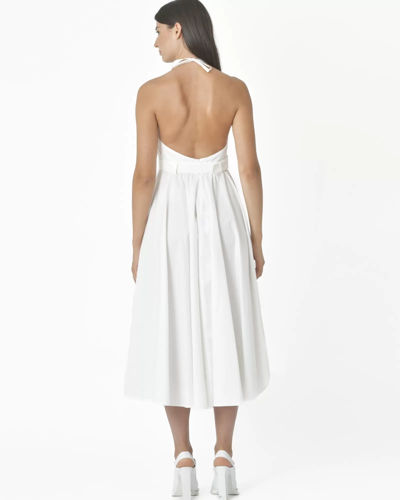 La Piscine Paris Robe bustier d’été en coton Virginia Bizzi Blanc Hot