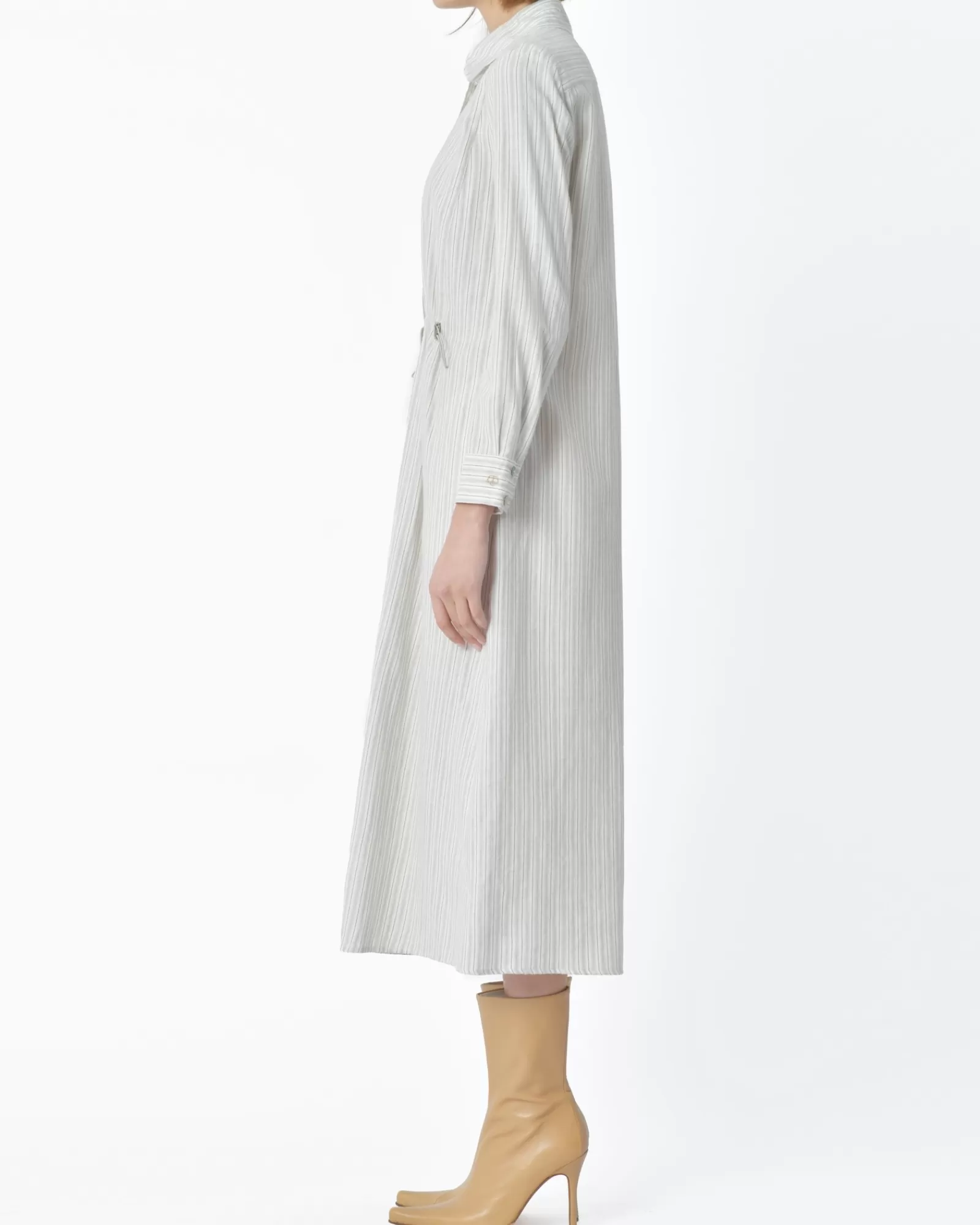 La Piscine Paris Robe chemise taille élastique Bohelle Ecru Best Sale