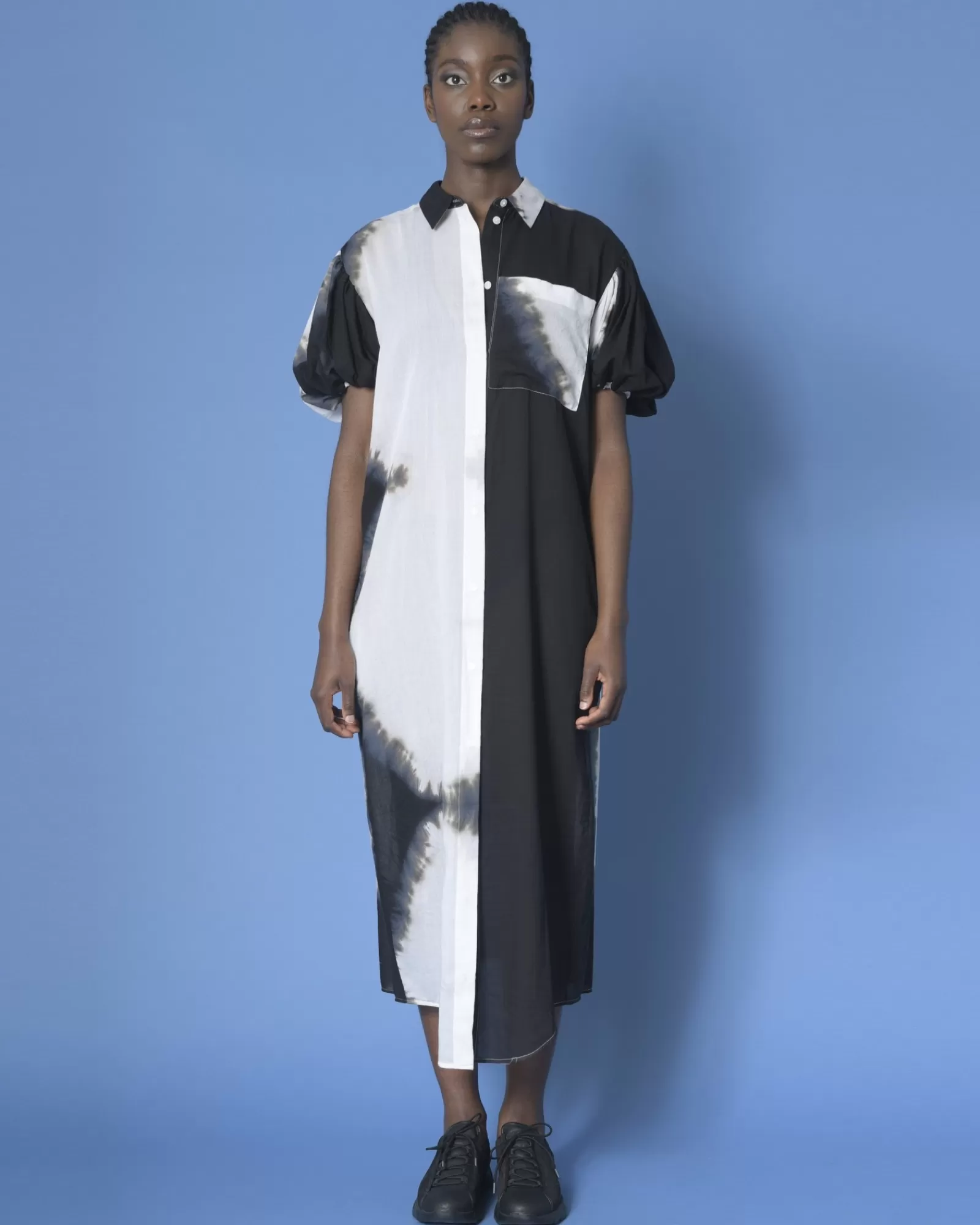La Piscine Paris Robe chemise Ter Et Bantine Noir New