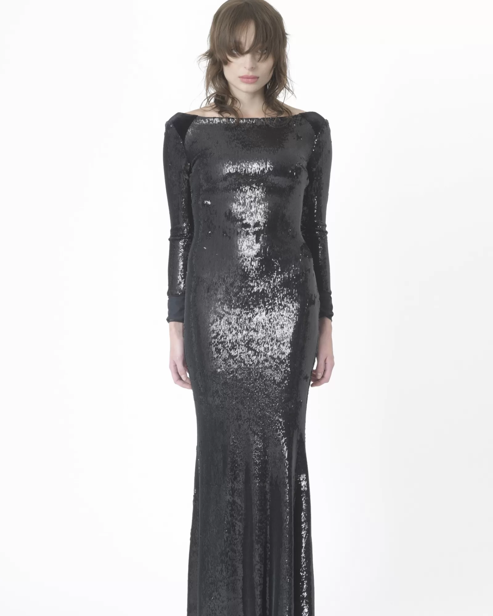 La Piscine Paris Robe de soirée à sequins Space Simona Corsellini Noir Cheap