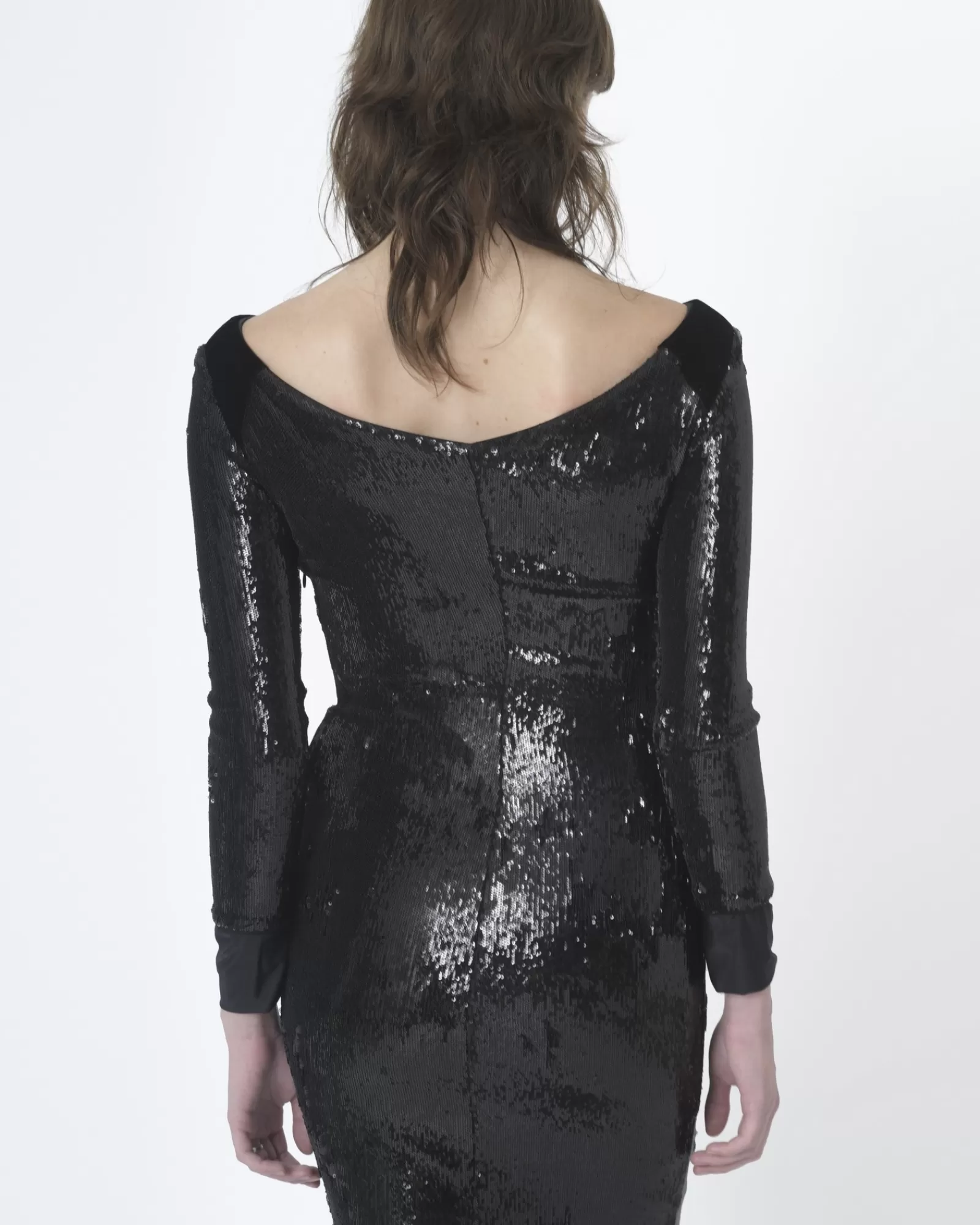La Piscine Paris Robe de soirée à sequins Space Simona Corsellini Noir Cheap