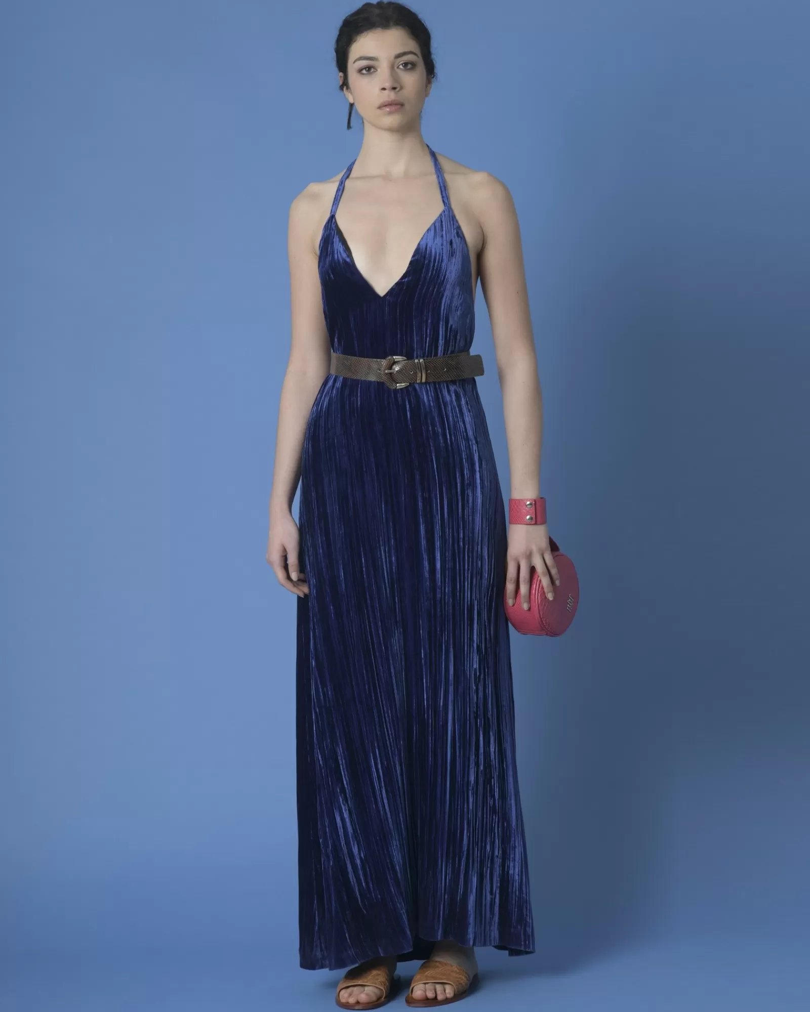 La Piscine Paris Robe dos nu Momoni Bleu Flash Sale