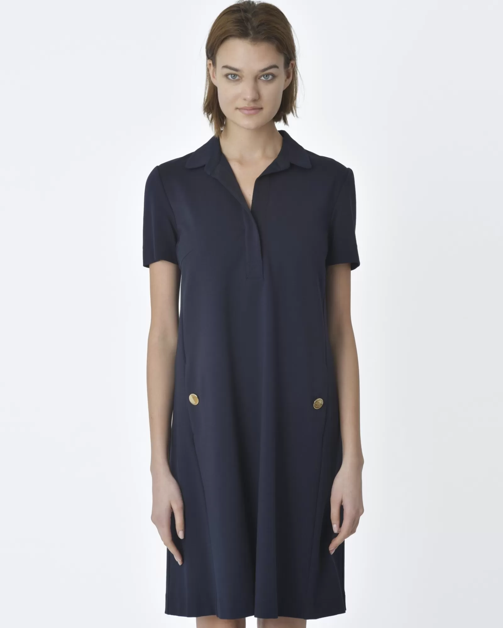 La Piscine Paris Robe droite marine Les Copains Bleu Cheap