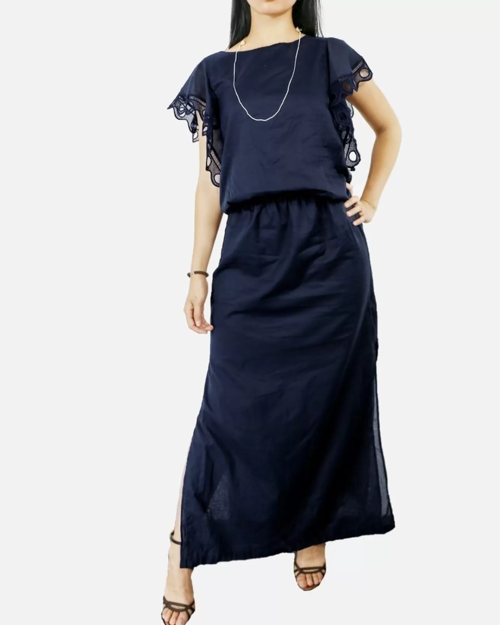 La Piscine Paris Robe empire e en guipure Ki Bleu Clearance
