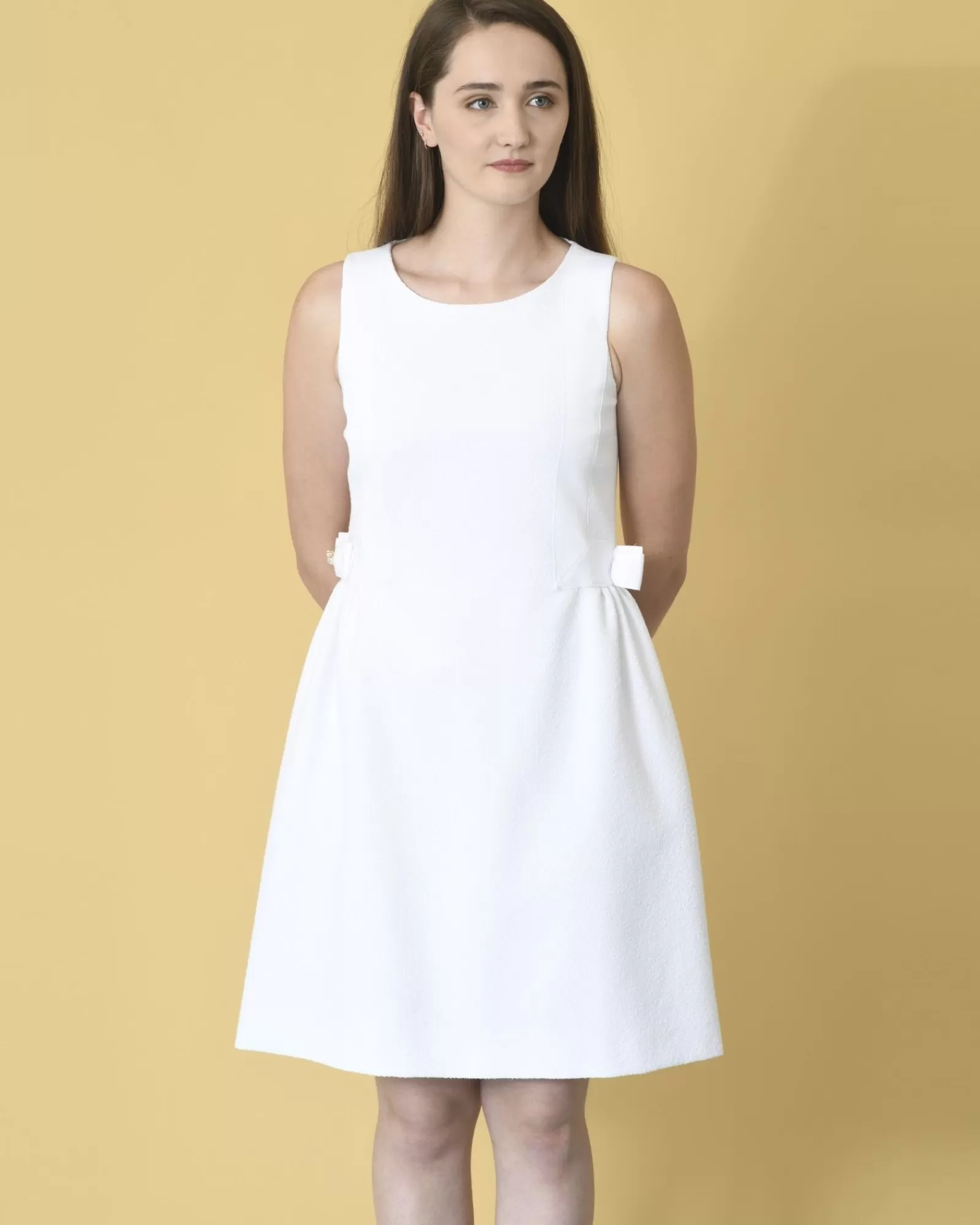 La Piscine Paris Robe en coton mélangé Edward Achour Blanc Cheap