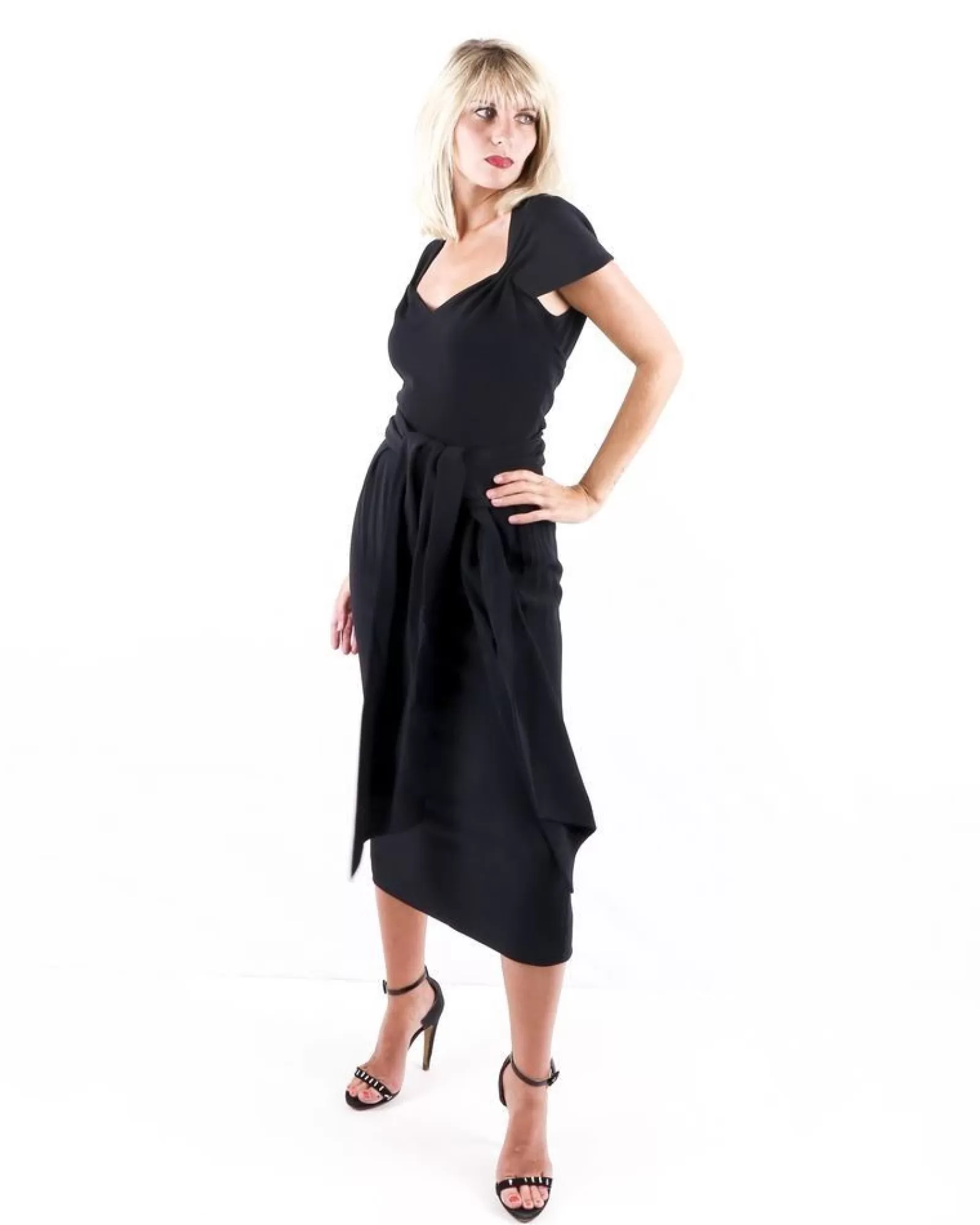 La Piscine Paris Robe en crêpe e à nouer Stella McCartney Noir Outlet