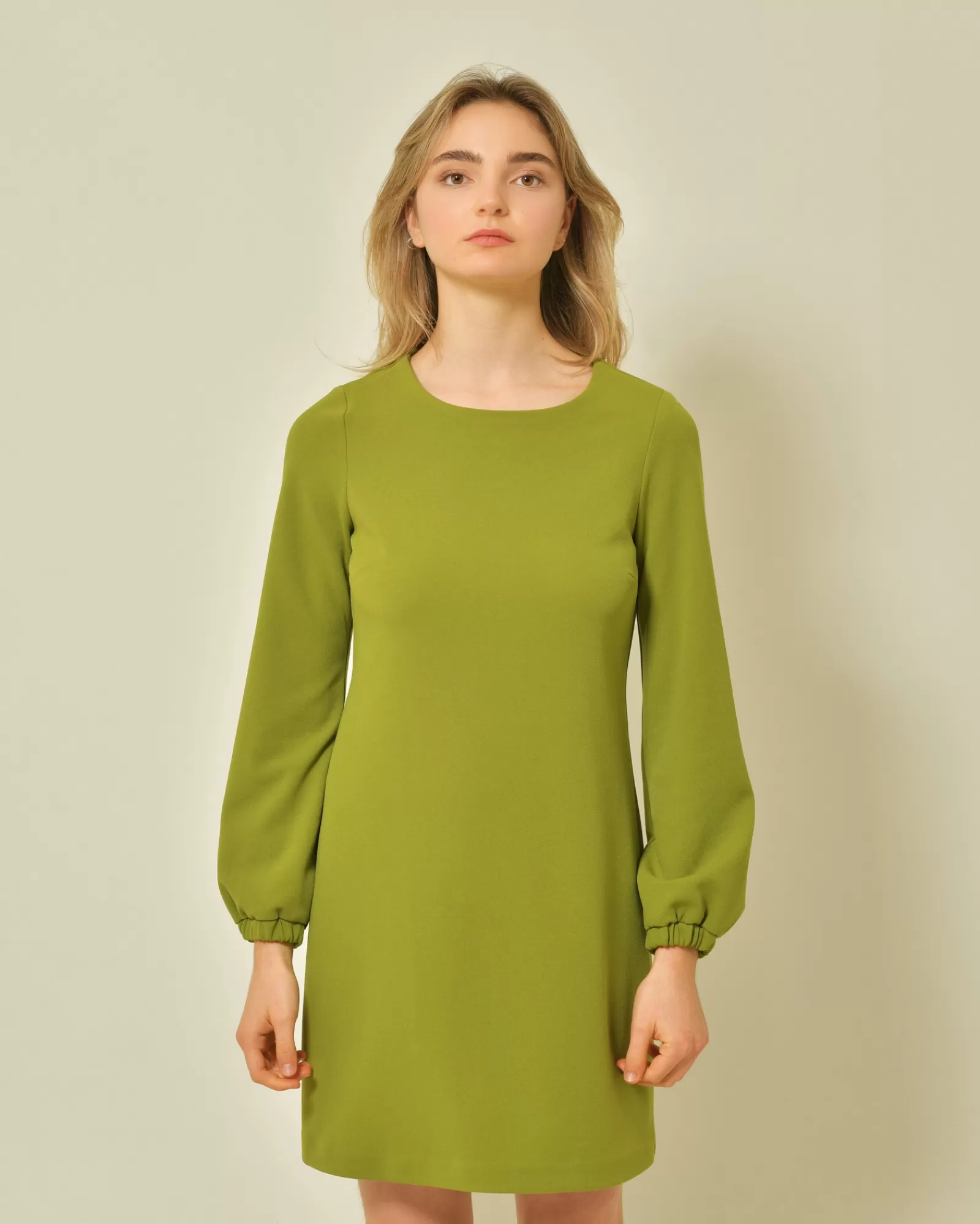 La Piscine Paris Robe en crêpe olive Vicario Cinque Vert Best Sale