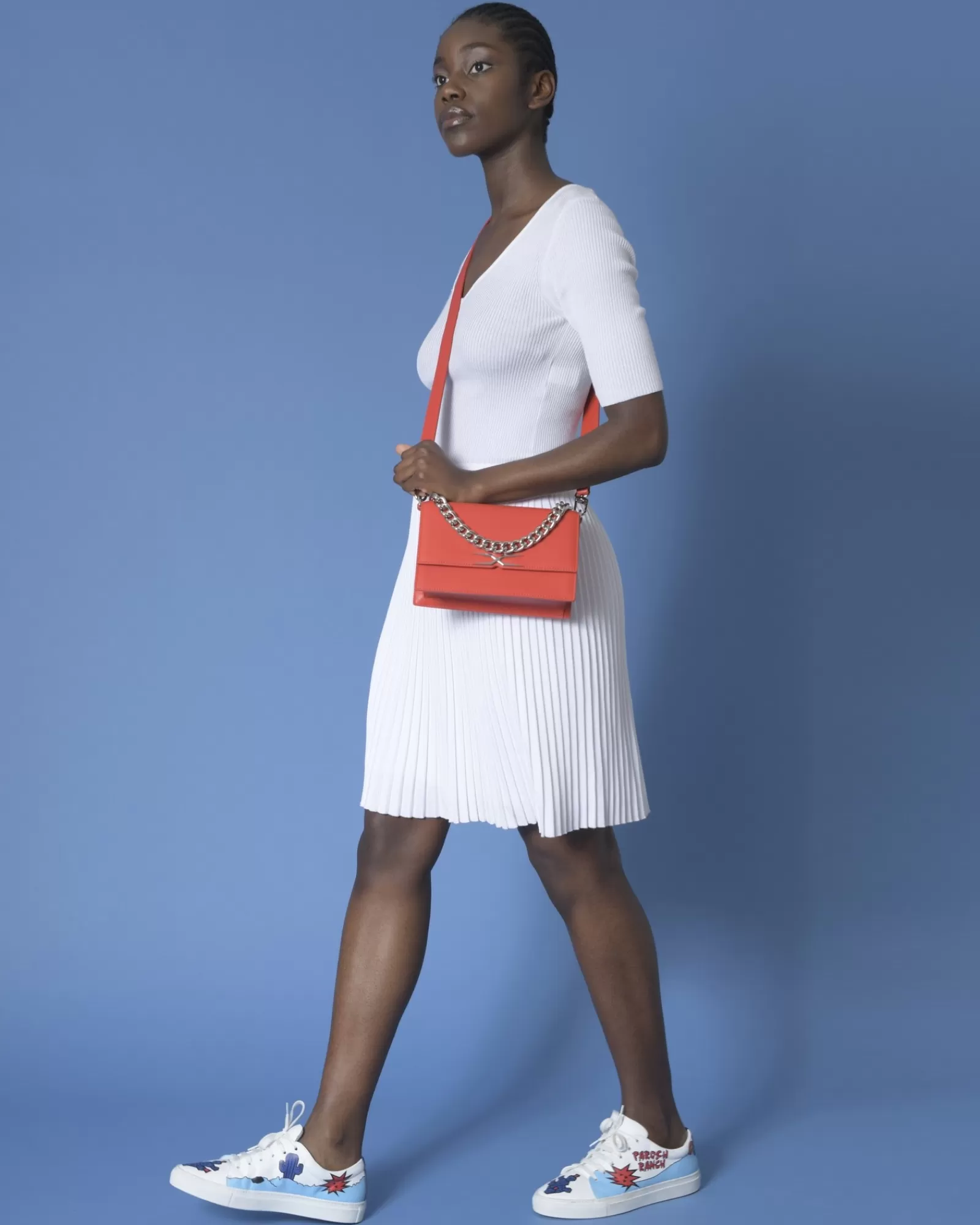 La Piscine Paris Robe en maille Edward Achour Blanc Flash Sale