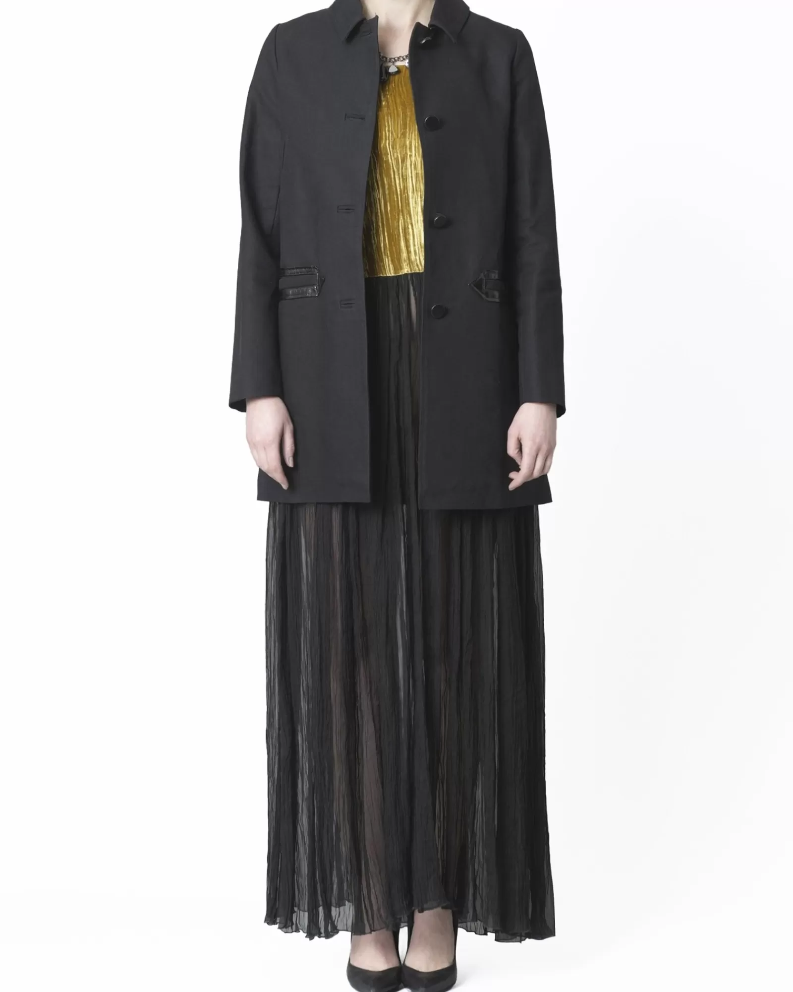 La Piscine Paris Robe en soie Momoni Jaune Clearance